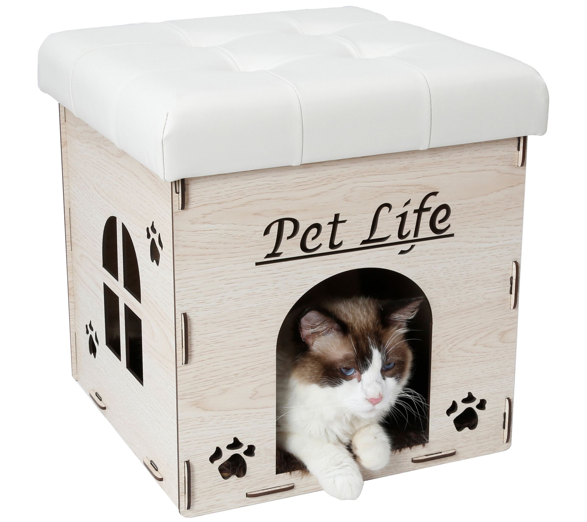 Pet Life Foldaway Collapsible Cat House Furnitu re Bench