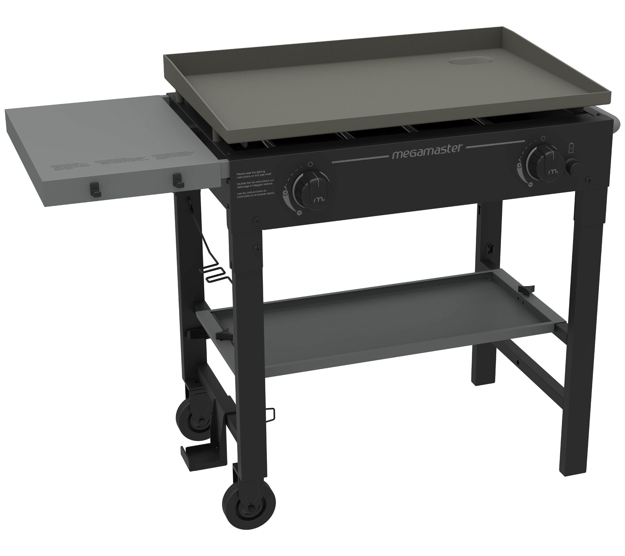 Megamaster 2 Burner Griddle Cart - QVC.com