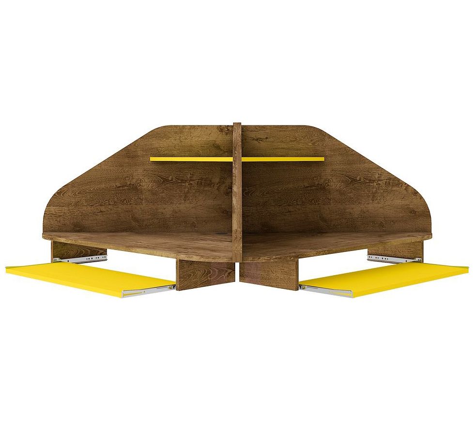 Manhattan Comfort Bradley Floating 2-Piece Cubicle Desk