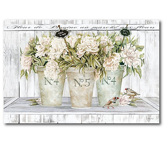 Courtside Market French Flower Shop 24x36 Canvas Wall Art