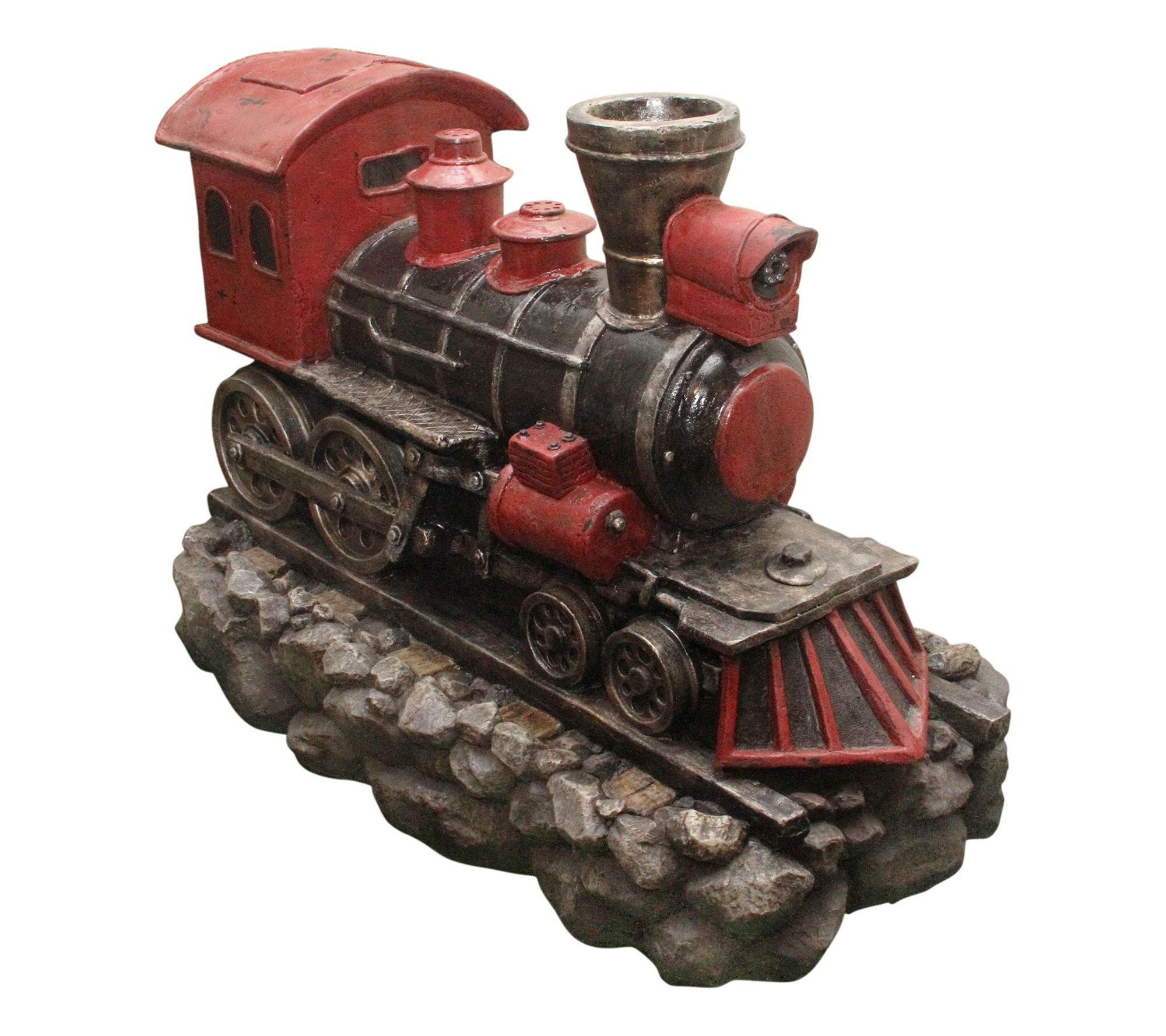 Northlight 38" Red & Black Locomotive Train Water Fountain