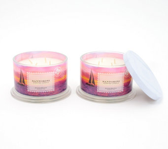 HomeWorx by Slatkin & Co. Set of 2 18oz Santorini Candles