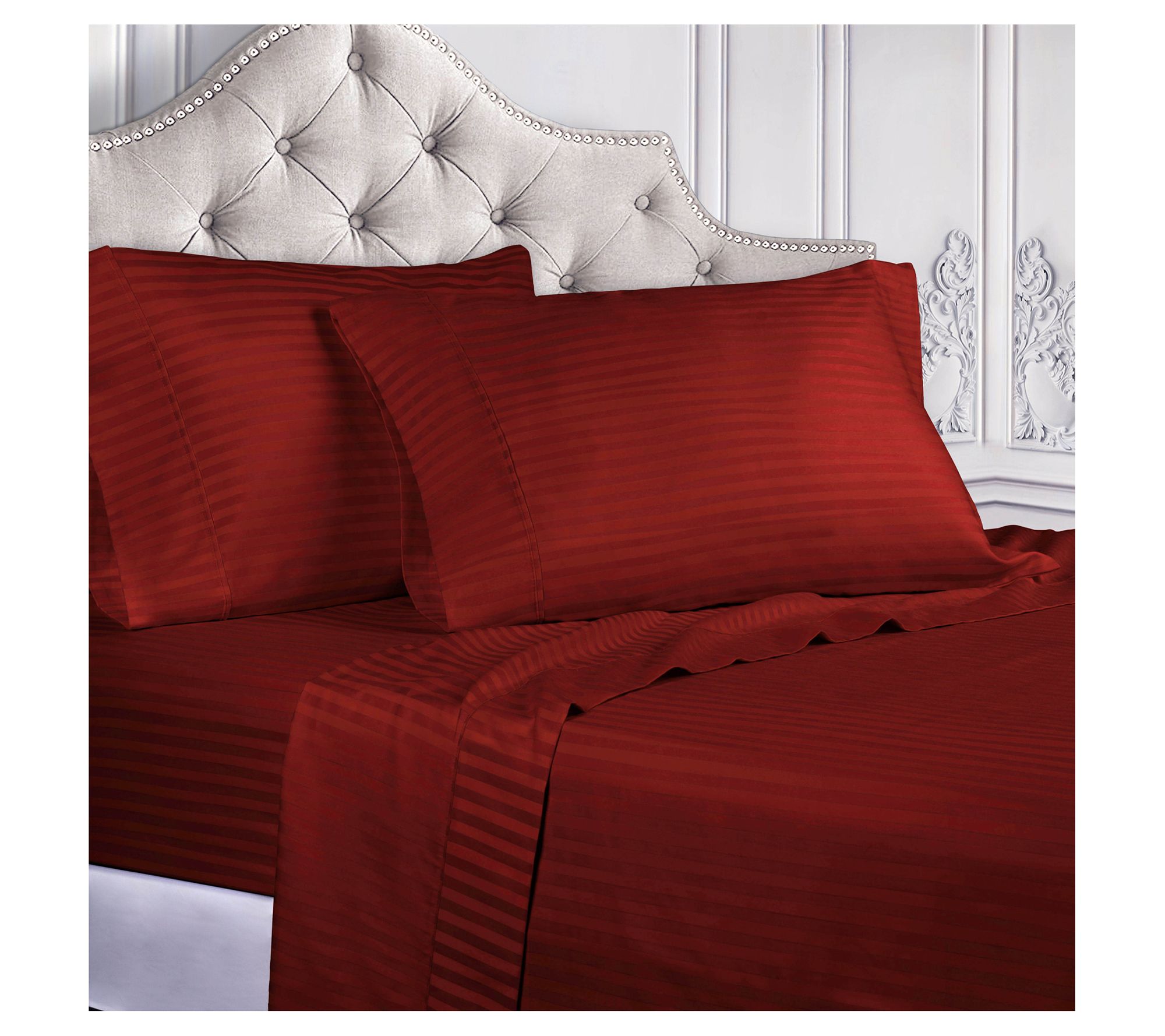 Superior Egyptian Cotton Stripe Deep Pocket Shets, Split King