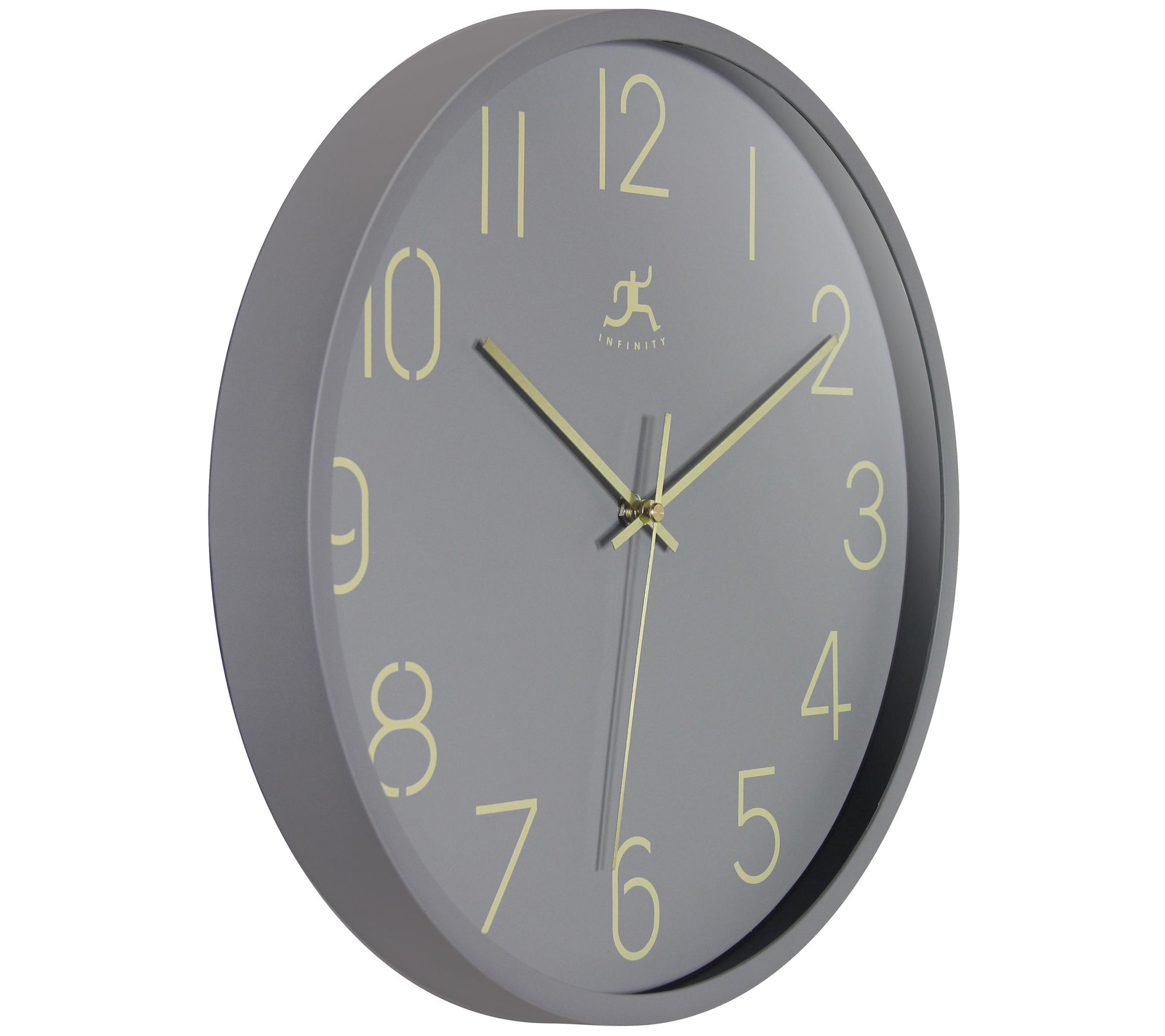 Infinity Instruments Stencil Number Clock, 14"