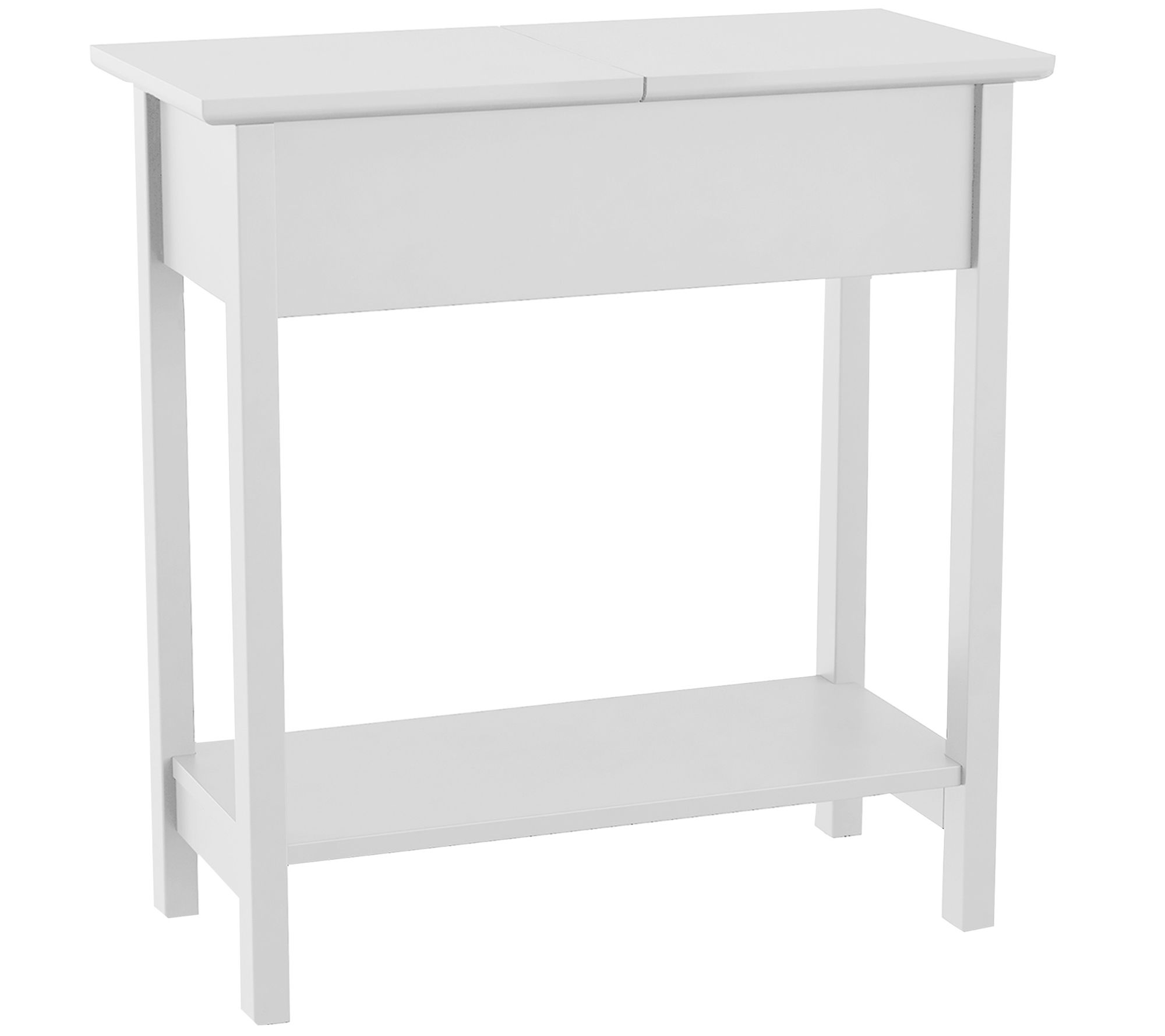 Lavish Home Flip-Top End Table Slim Side Console with Storage