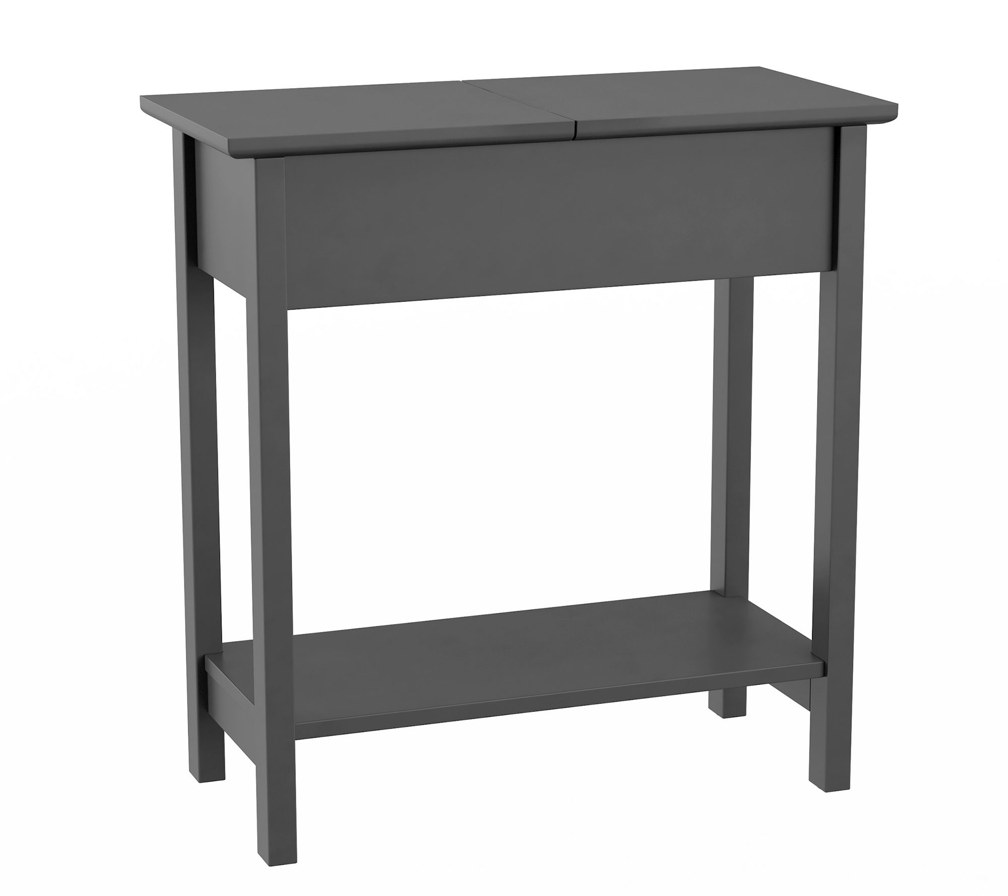 Lavish Home Flip-Top End Table Slim Side Console with Storage