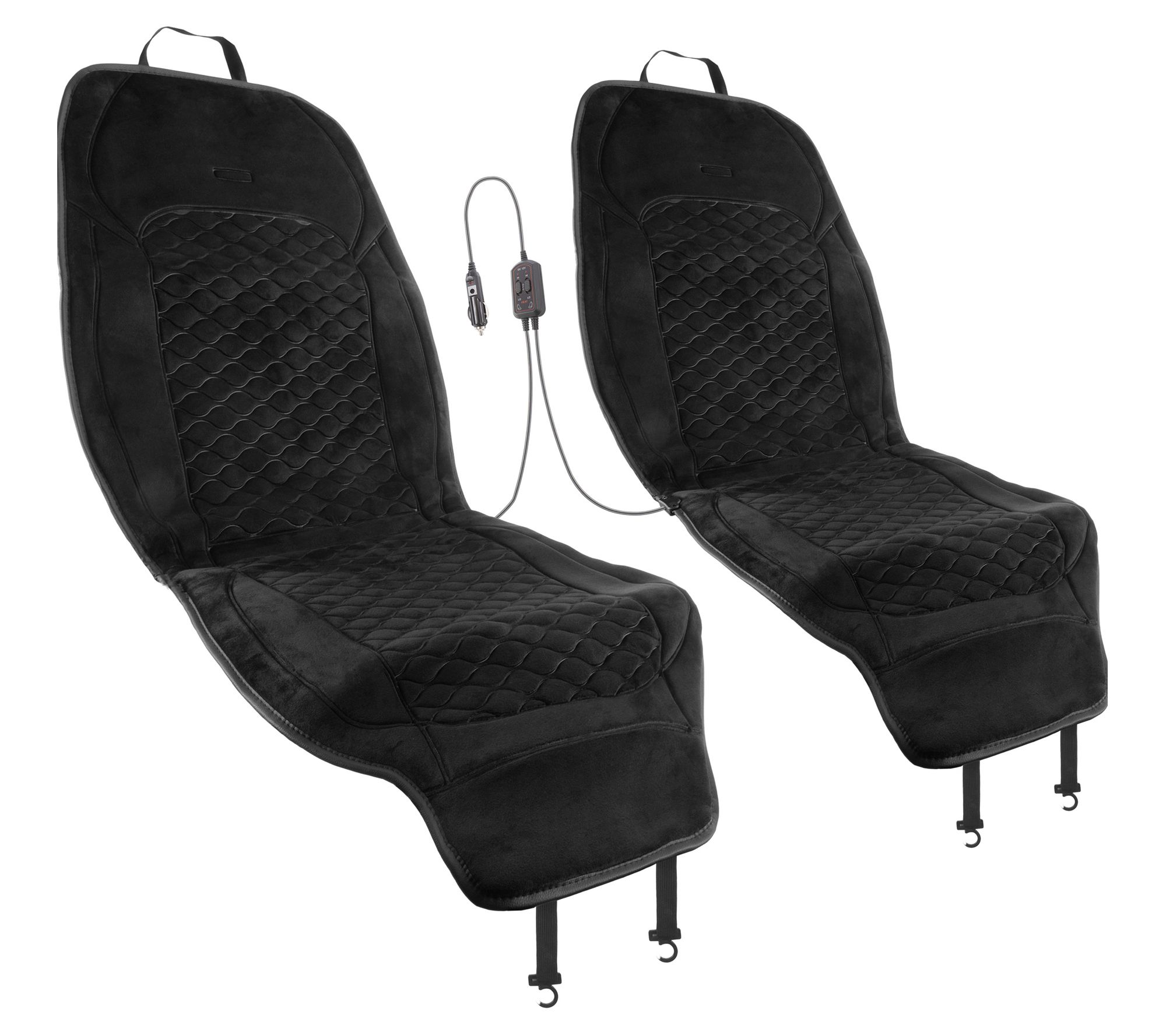 Stalwart 2 Heated Seat Covers for Cars Universal 12V