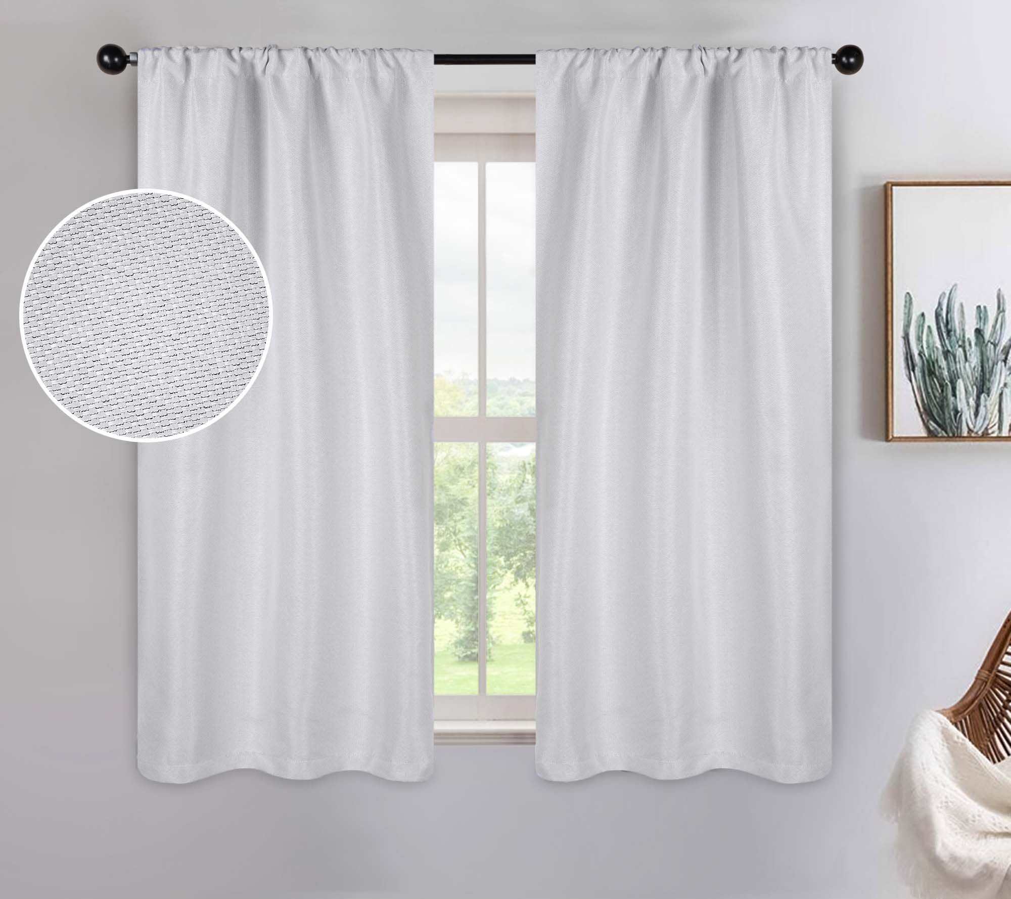 Superior Jaxon Textured Blackout Curtain S/2 Panels, 26X63