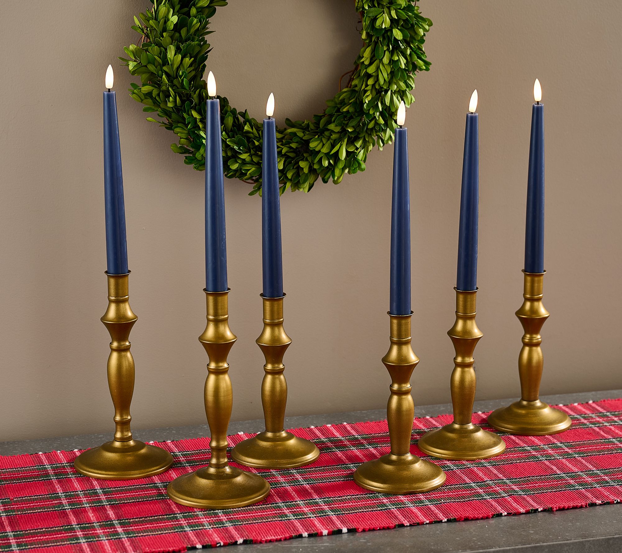 Home Reflections Flameless Set of 6 Everyday Tapers