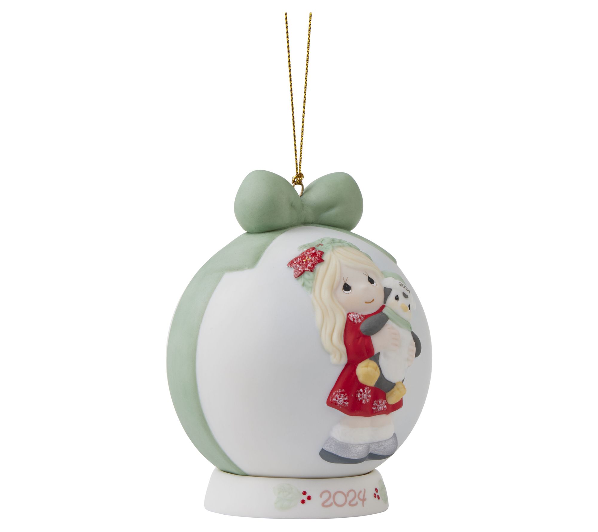 Precious Moments Merry Little Christmas Girl Ball Ornament - QVC.com
