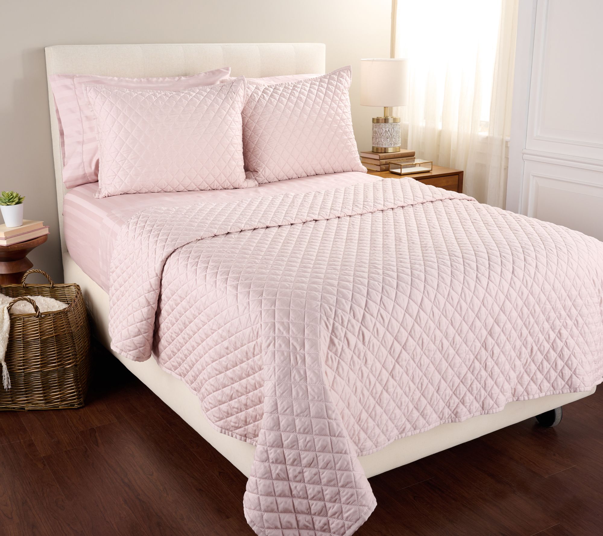 "As Is" Northern Nights Cotton Sateen Quilt & Sham Set - Queen