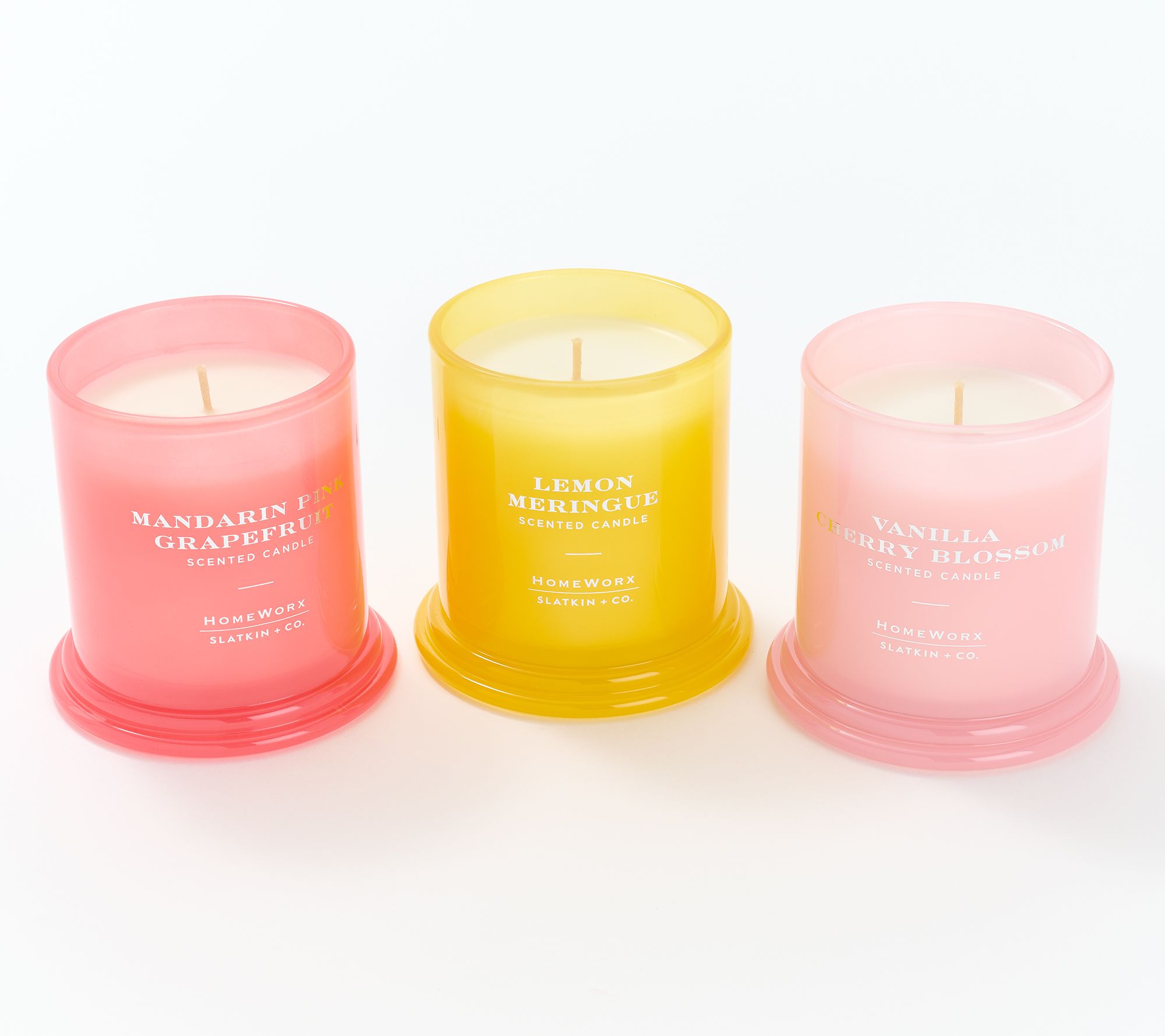 HomeWorx by Slatkin & Co. S/3 8oz Spring Variety Candles
