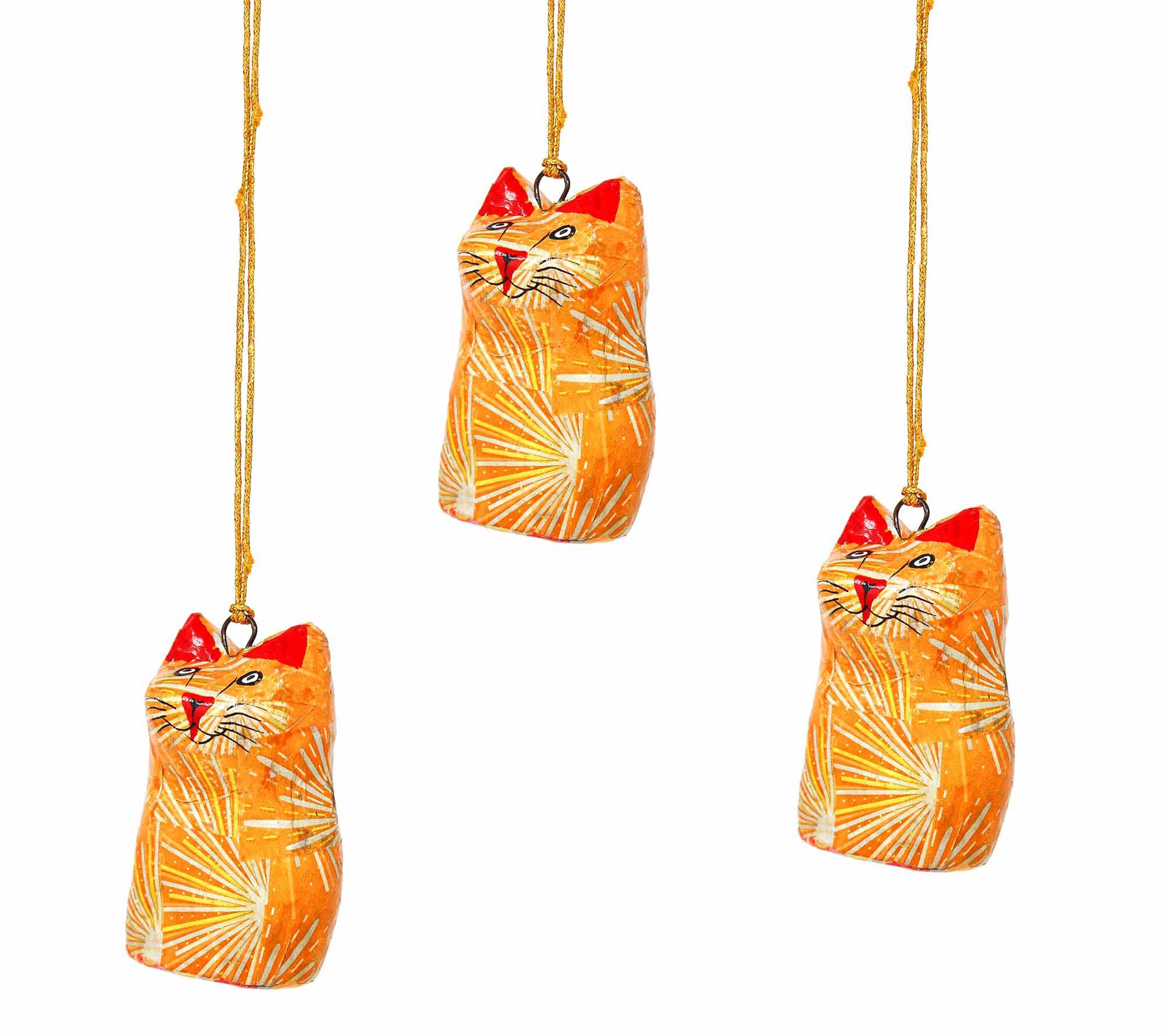 Global Crafts S/3 Hand-painted Animal Ornaments