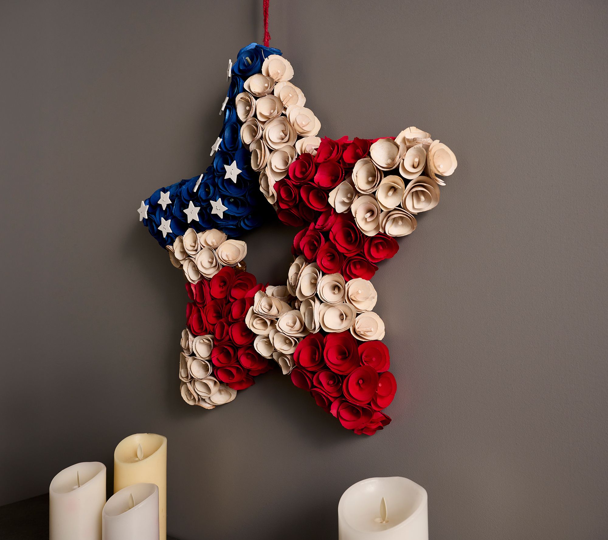 Patriotic Wood Curl Star by Valerie
