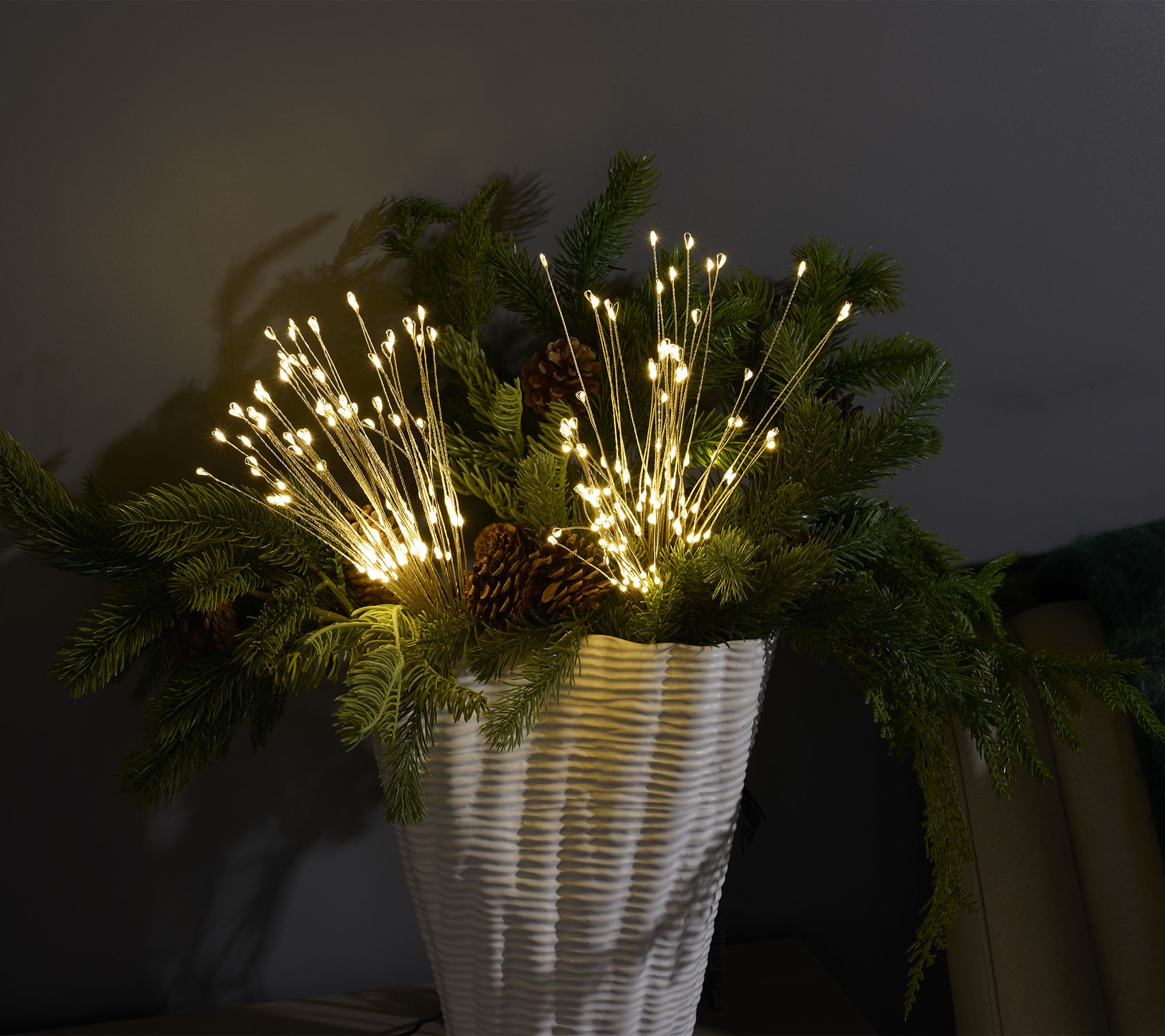 "As Is" Bethlehem Lights (2) Star Burst w/ Remote - Silver Wire