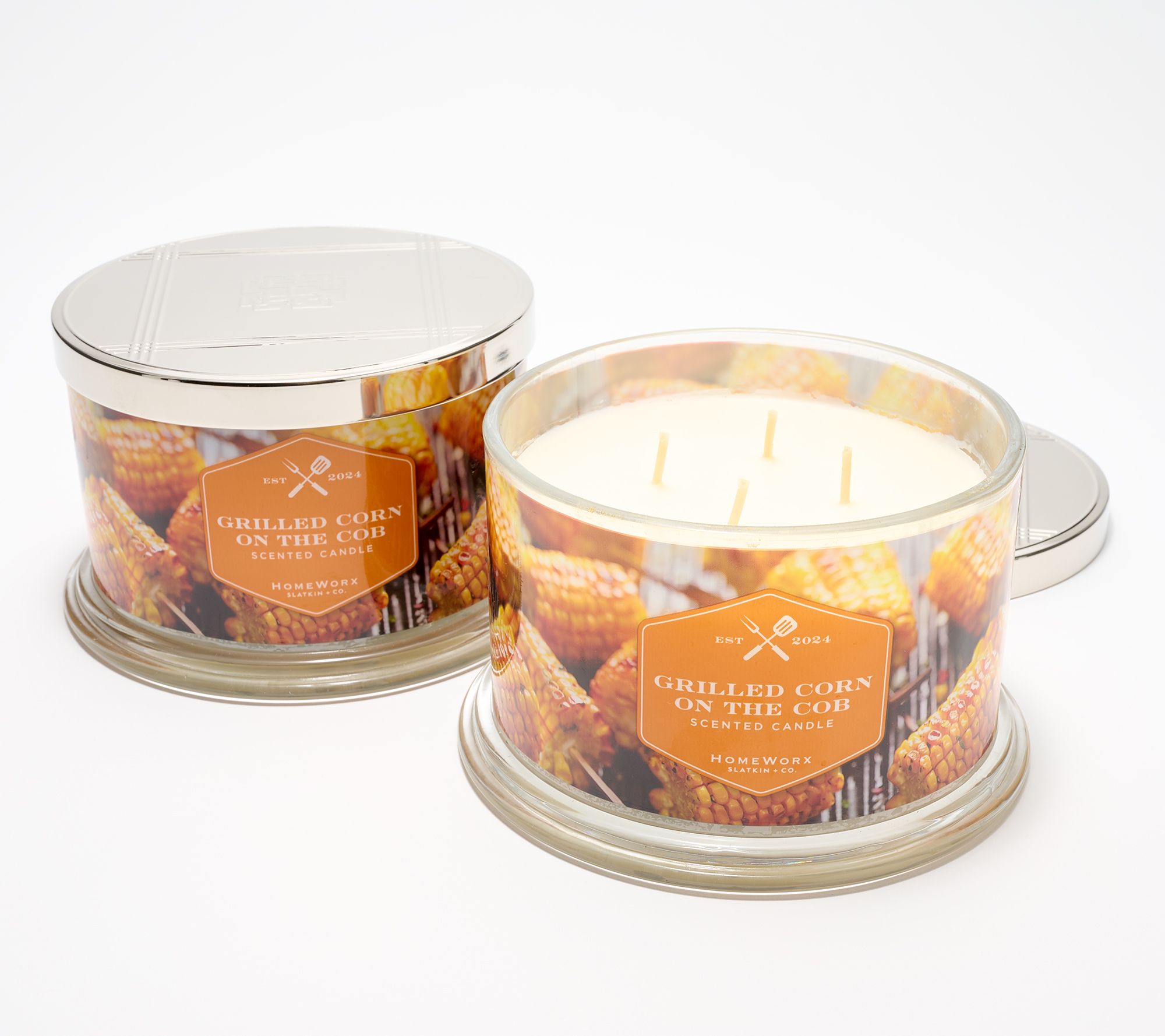 HomeWorx by Slatkin + Co. S/2 18-oz. Grilled Corn on the Cob