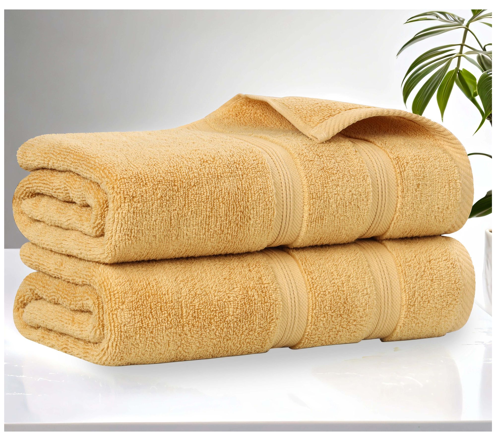 Superior 2-Piece Smart Dry Zero Twist Cotton Bath Towel Set