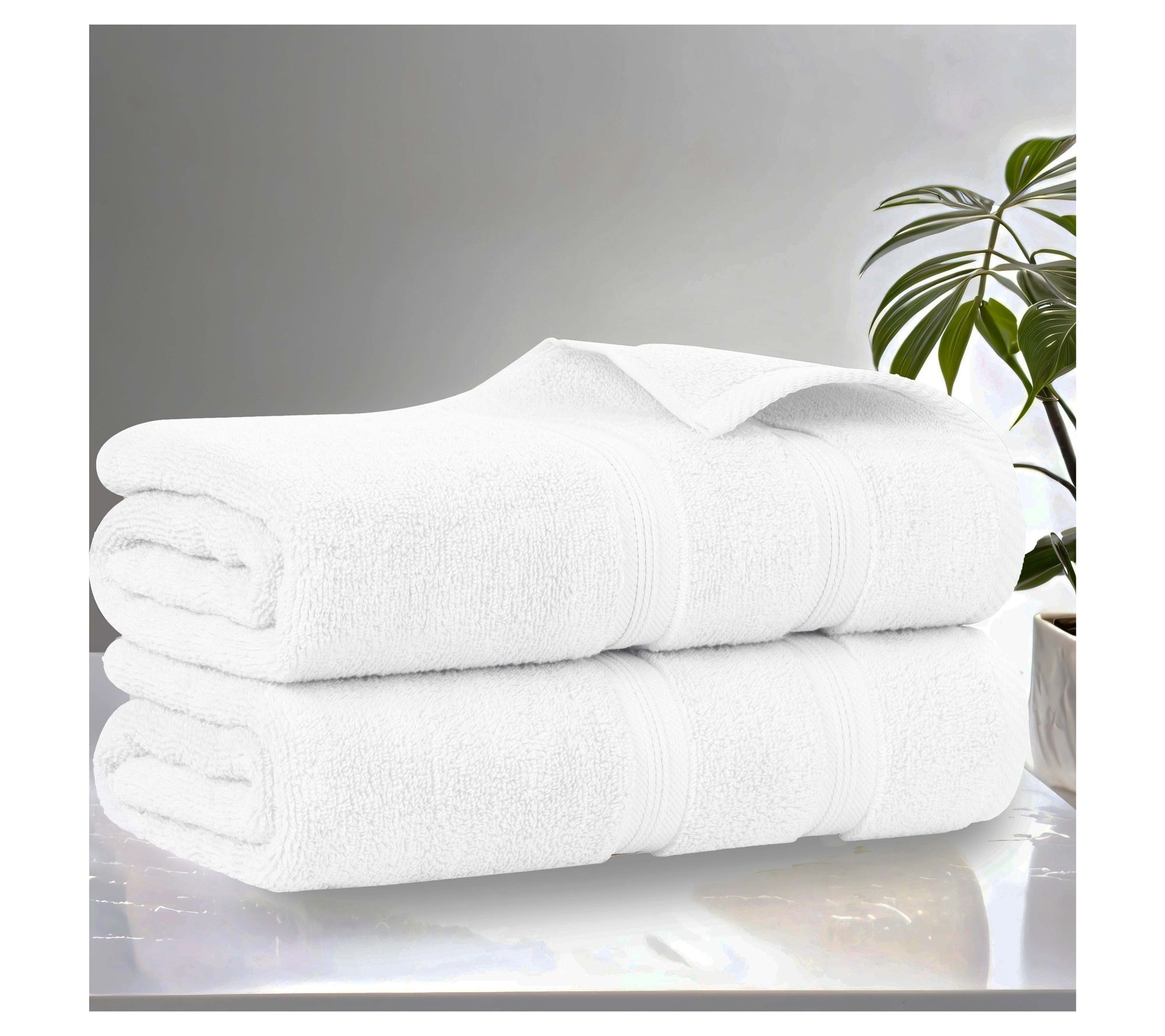 Superior 2-Piece Smart Dry Zero Twist Cotton Bath Towel Set