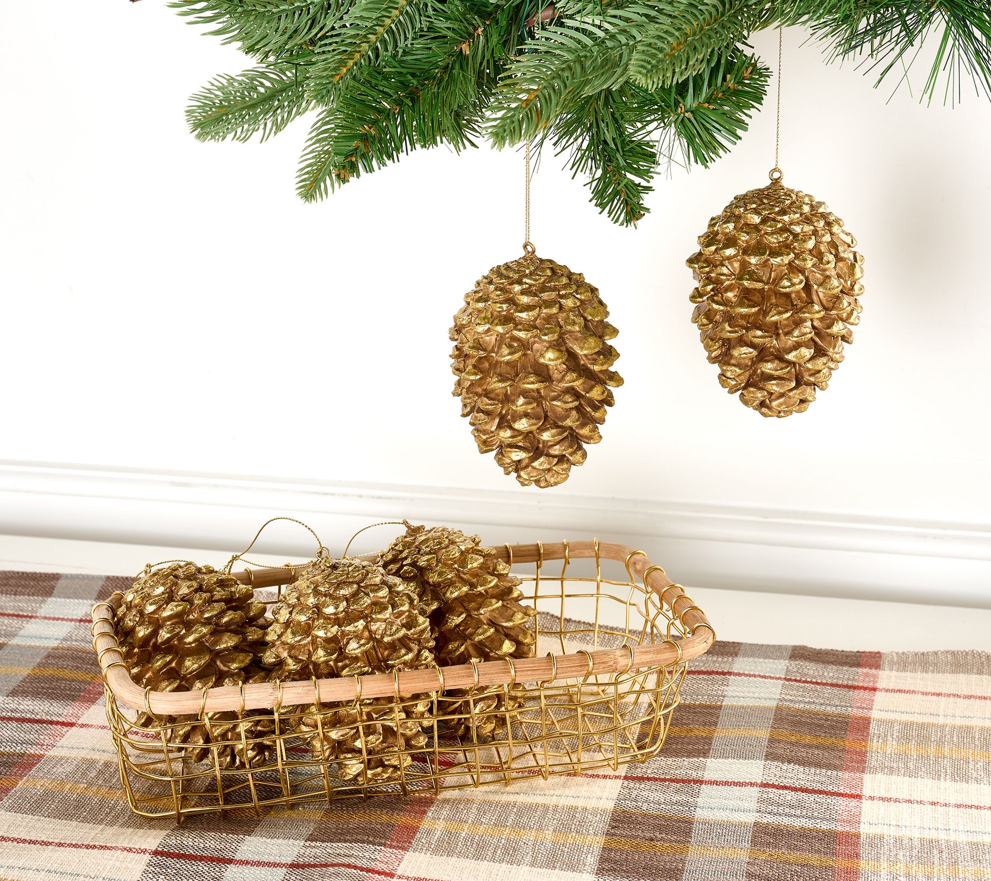 Set of 5 Resin Pinecones by Valerie