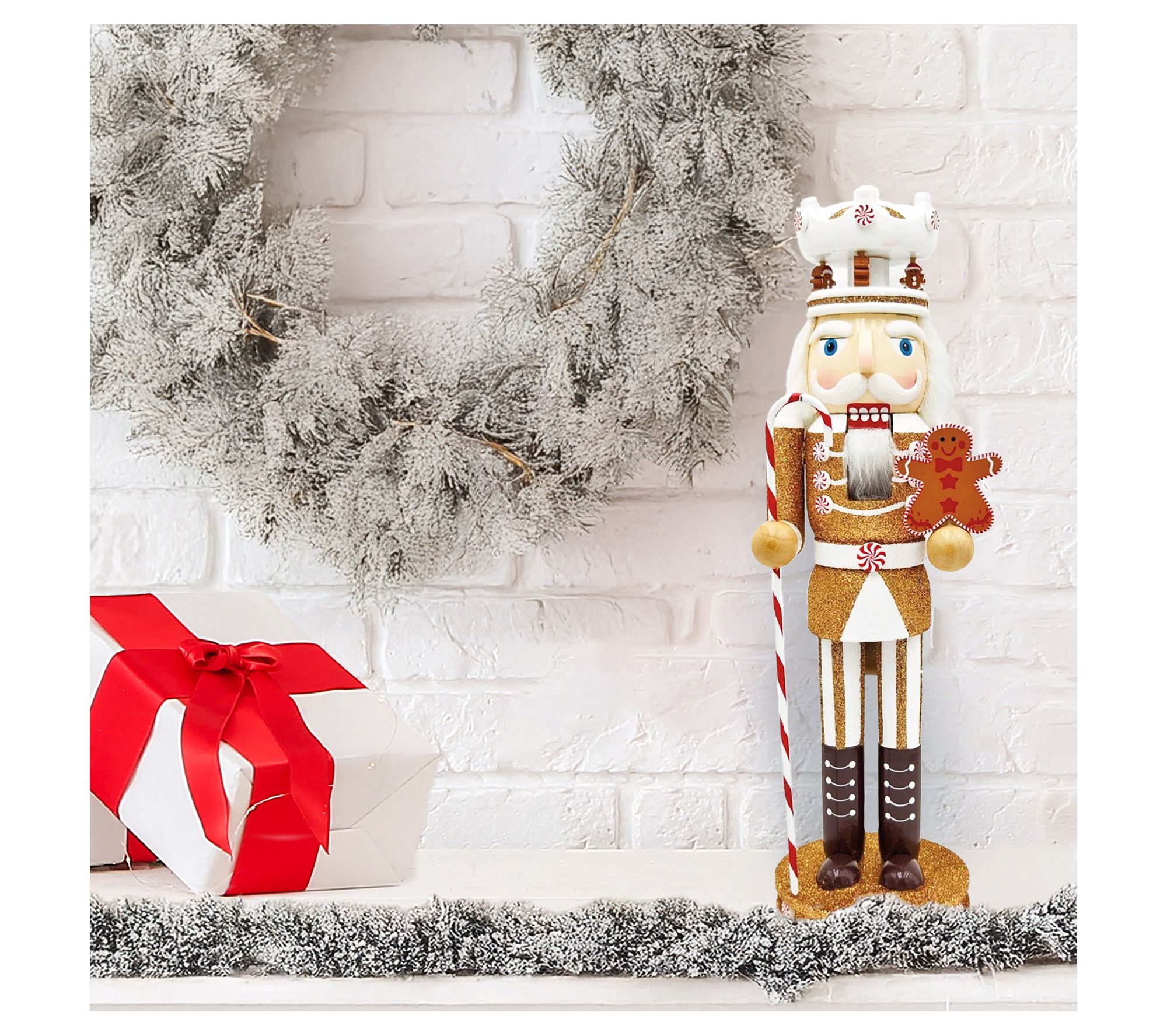Santa's Workshop 14" Gingerbread King Nutcracker