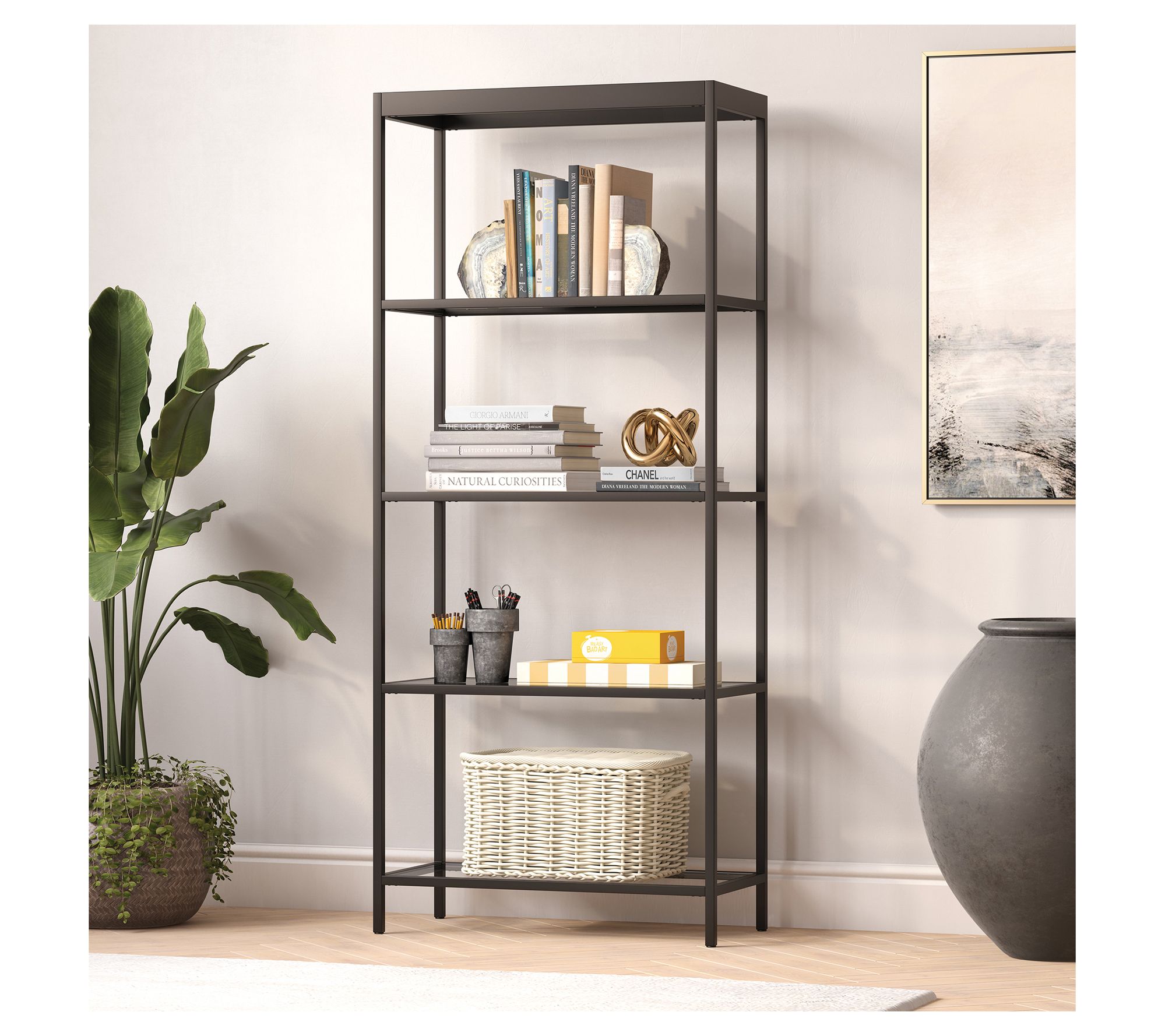 Hudson&Canal Alexis 30" Wide Rectangular Bookcase