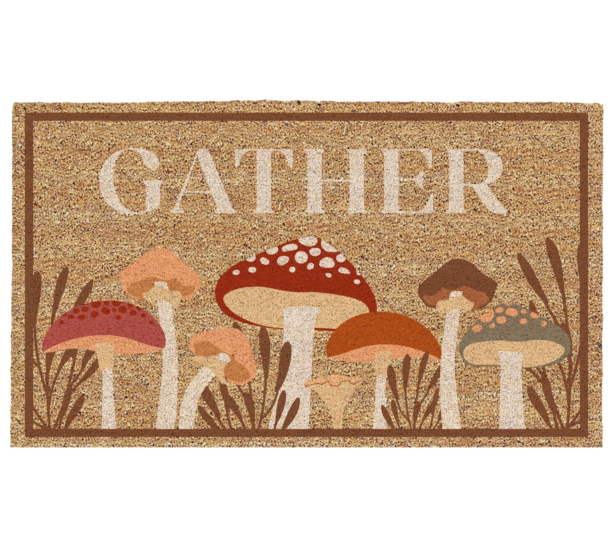Design Imports Mushrooms Gather Doormat