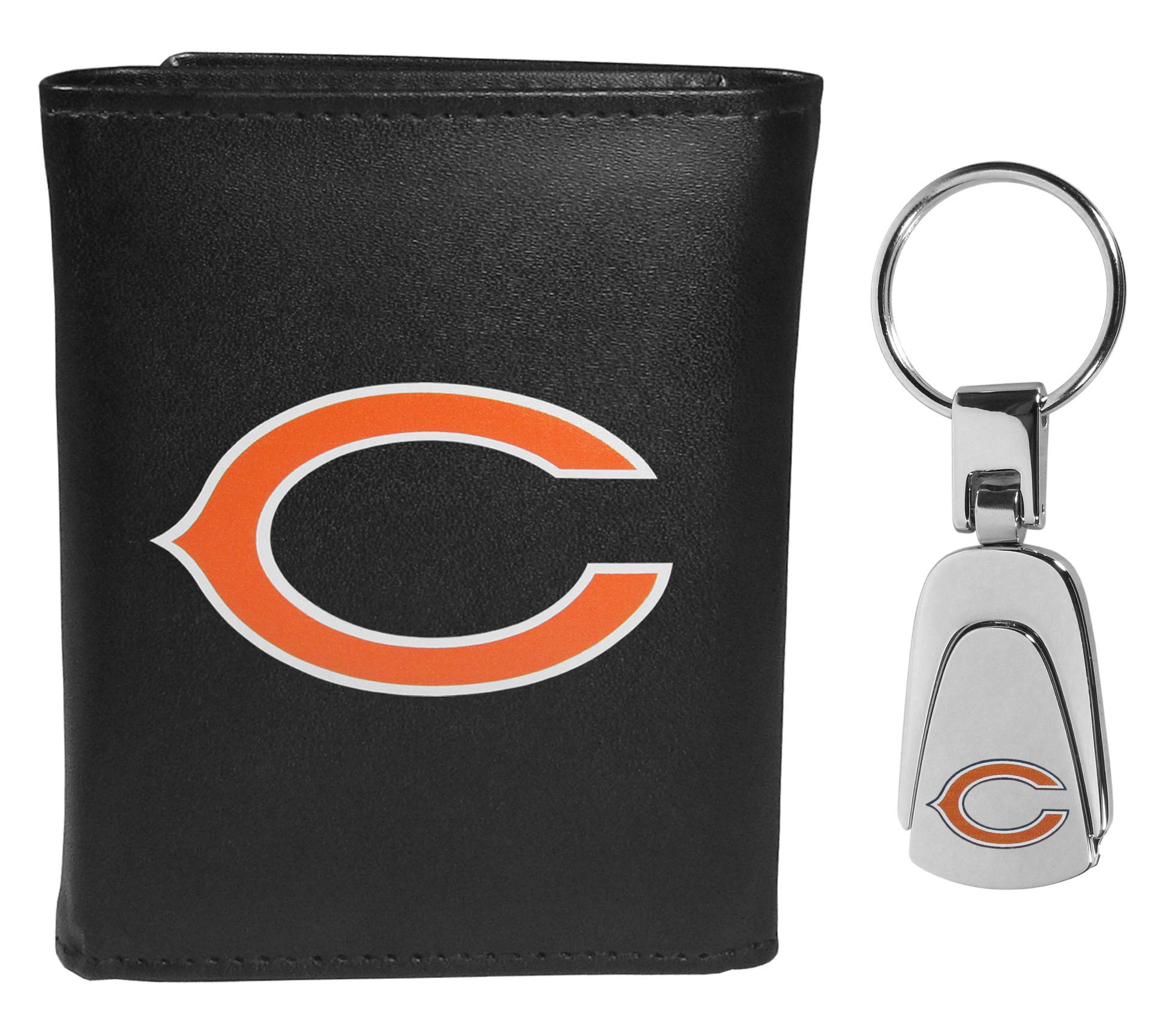 Siskiyou Sports NFL Tri-fold Wallet & Steel KeyChain