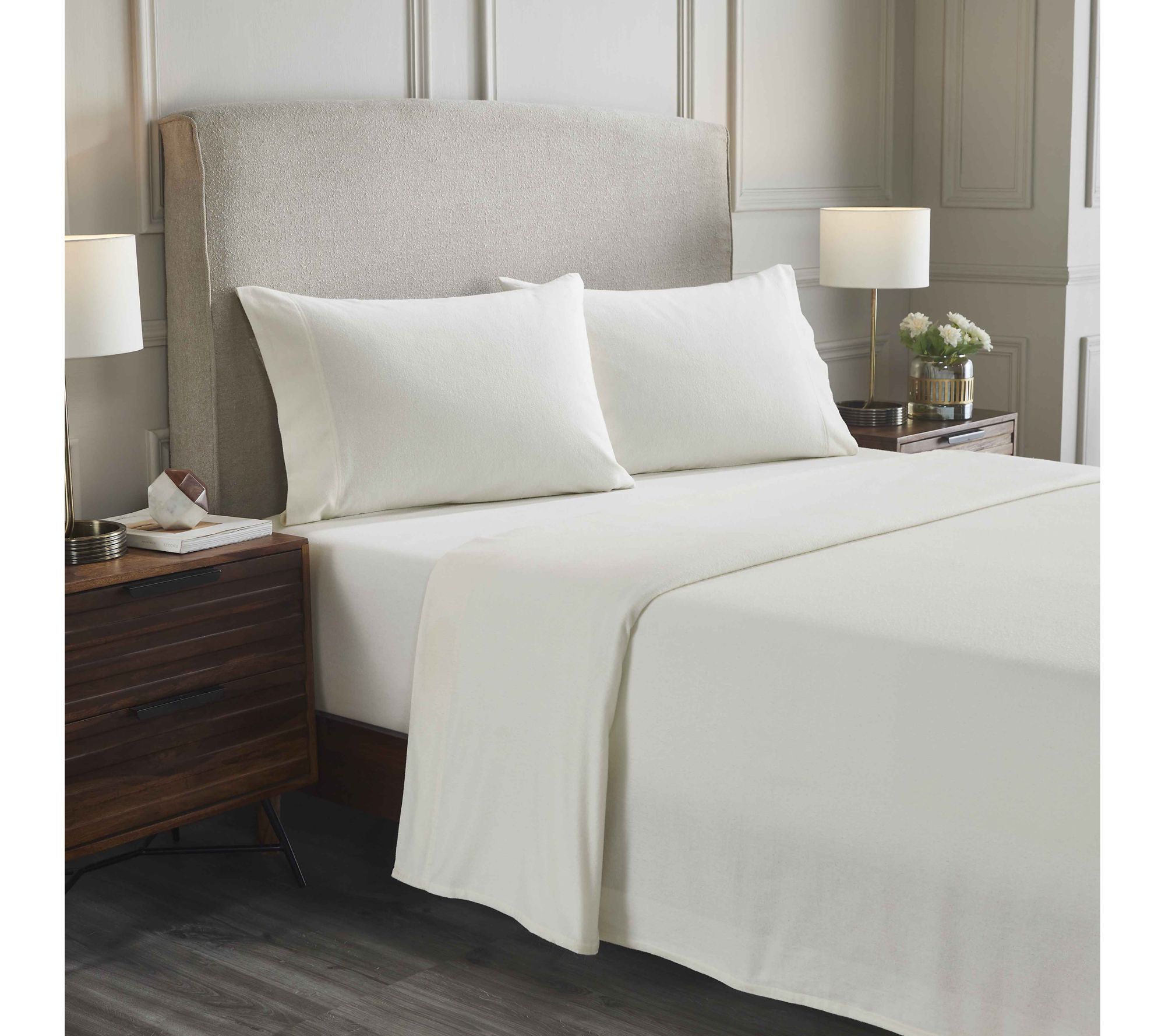 Superior Rome Flannel Solid Sheet Set, Twin/XL