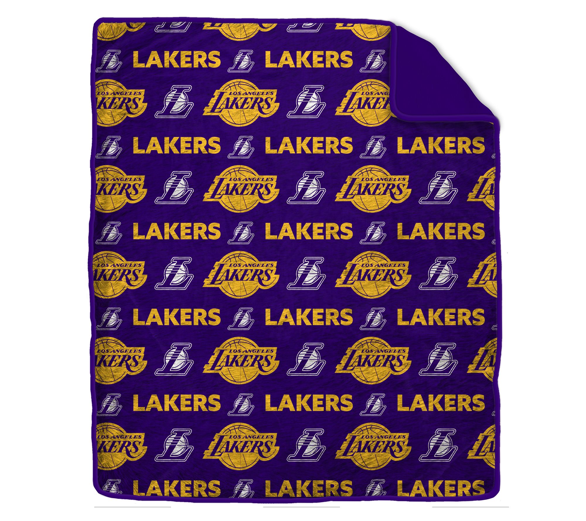 Pegasus Sports NBA Tonal Wordmark Faux Fur Blanket