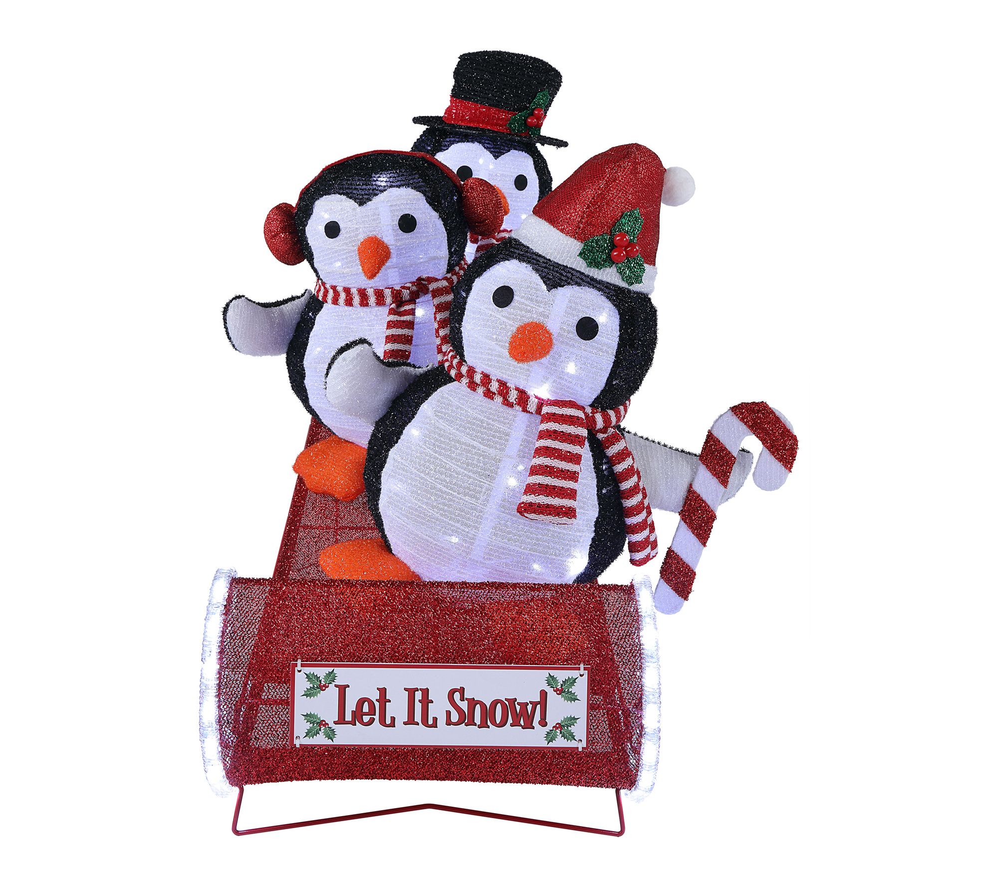 Mr. Christmas 38in Animated Outdoor Sledding Penguins