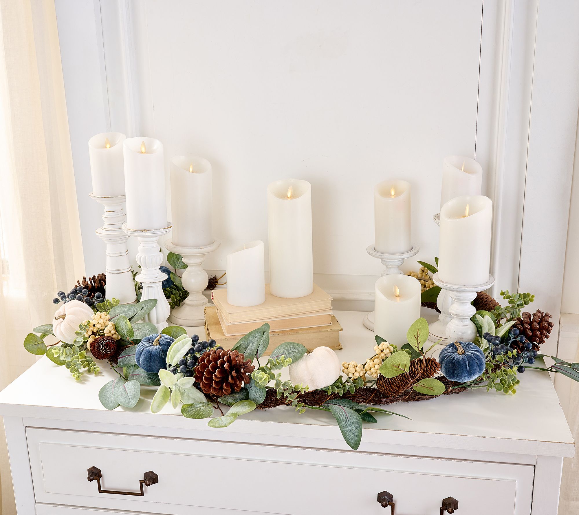 "As Is" Home Reflections 6ft Autumn Pumpkin & Leaf Garland