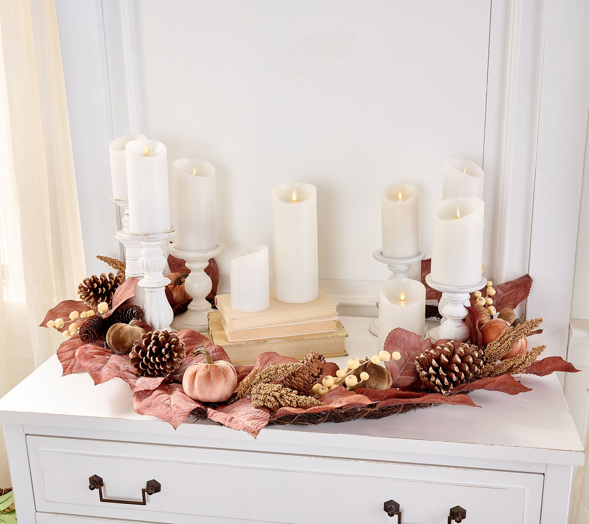 "As Is" Home Reflections 6ft Autumn Pumpkin & Leaf Garland