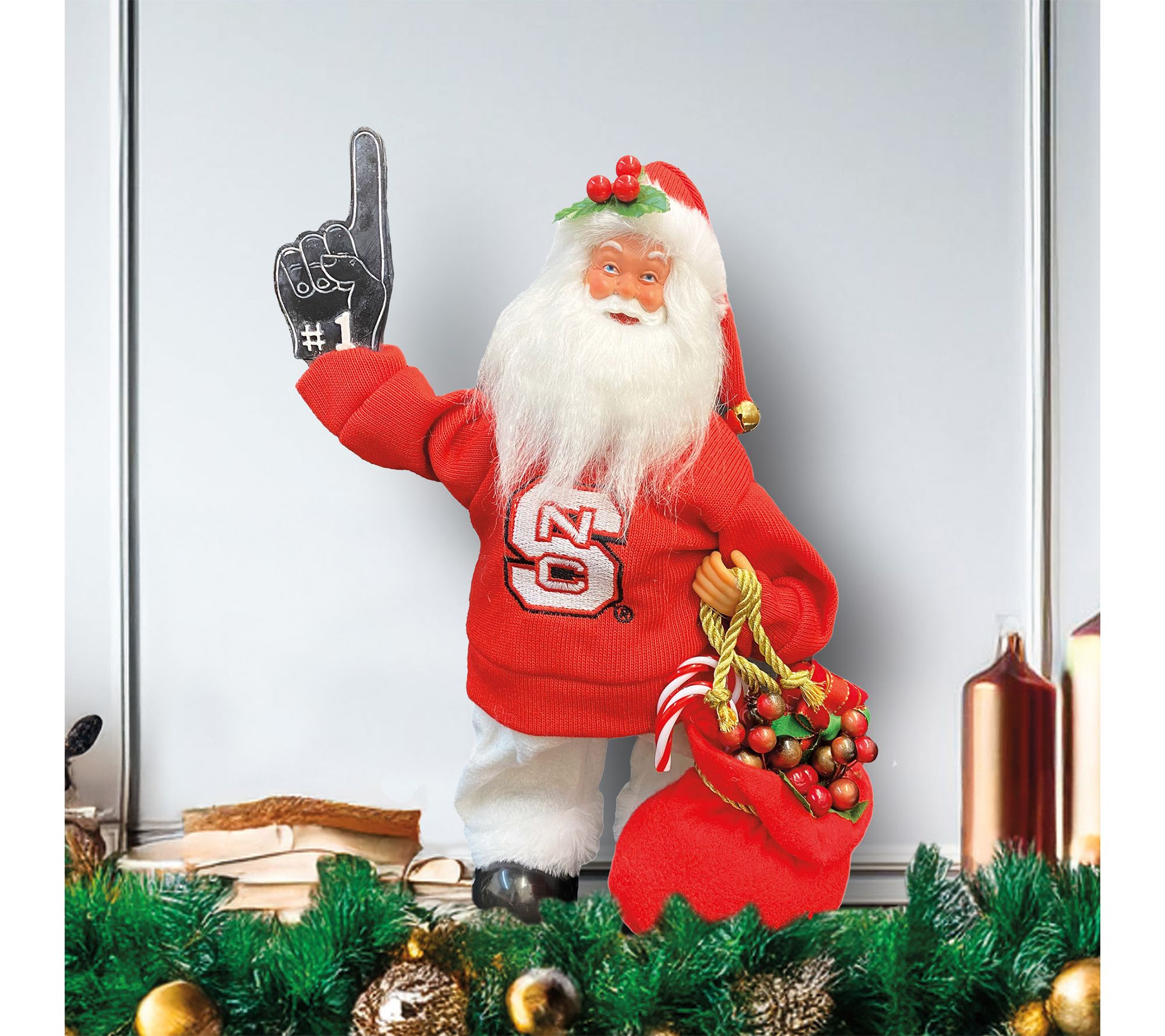 Santa's Workshop 12" Collegiate Animated/Musical Santa