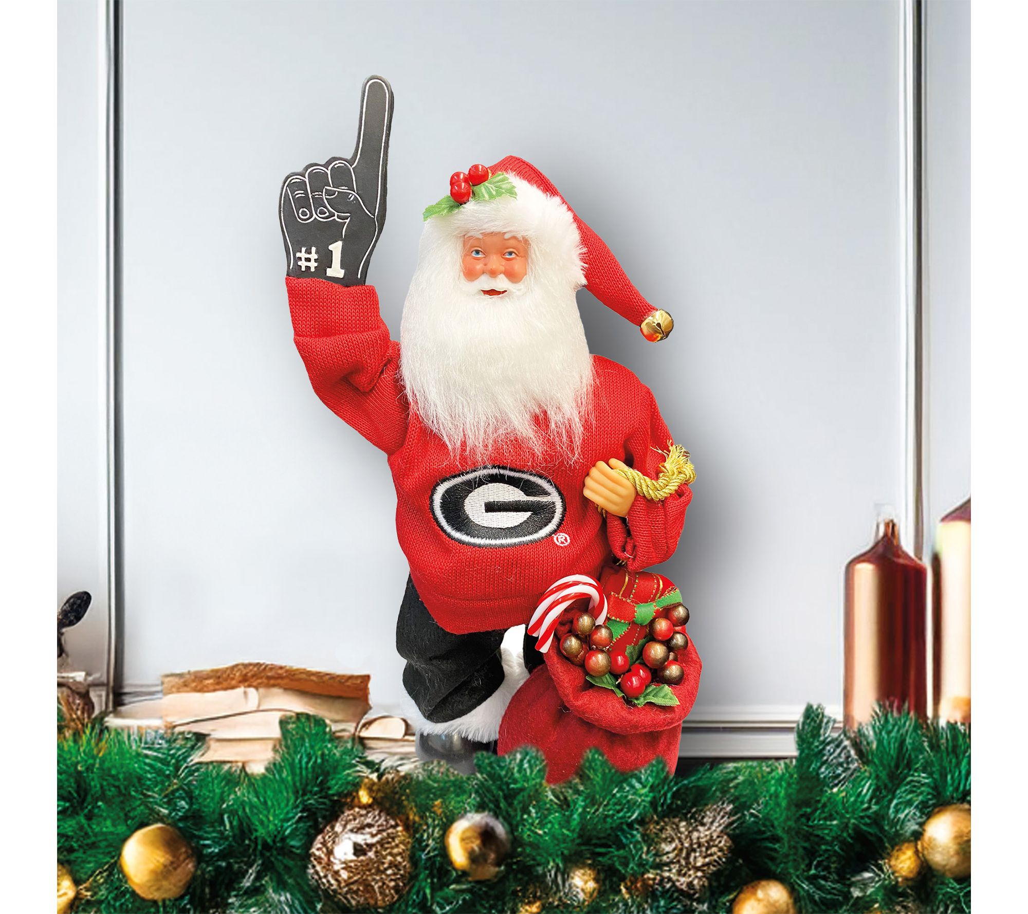 Santa's Workshop 12" Collegiate Animated/Musical Santa