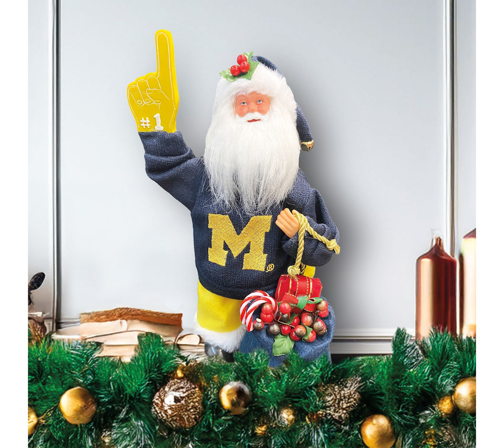 Santa's Workshop 12" Collegiate Animated/Musical Santa