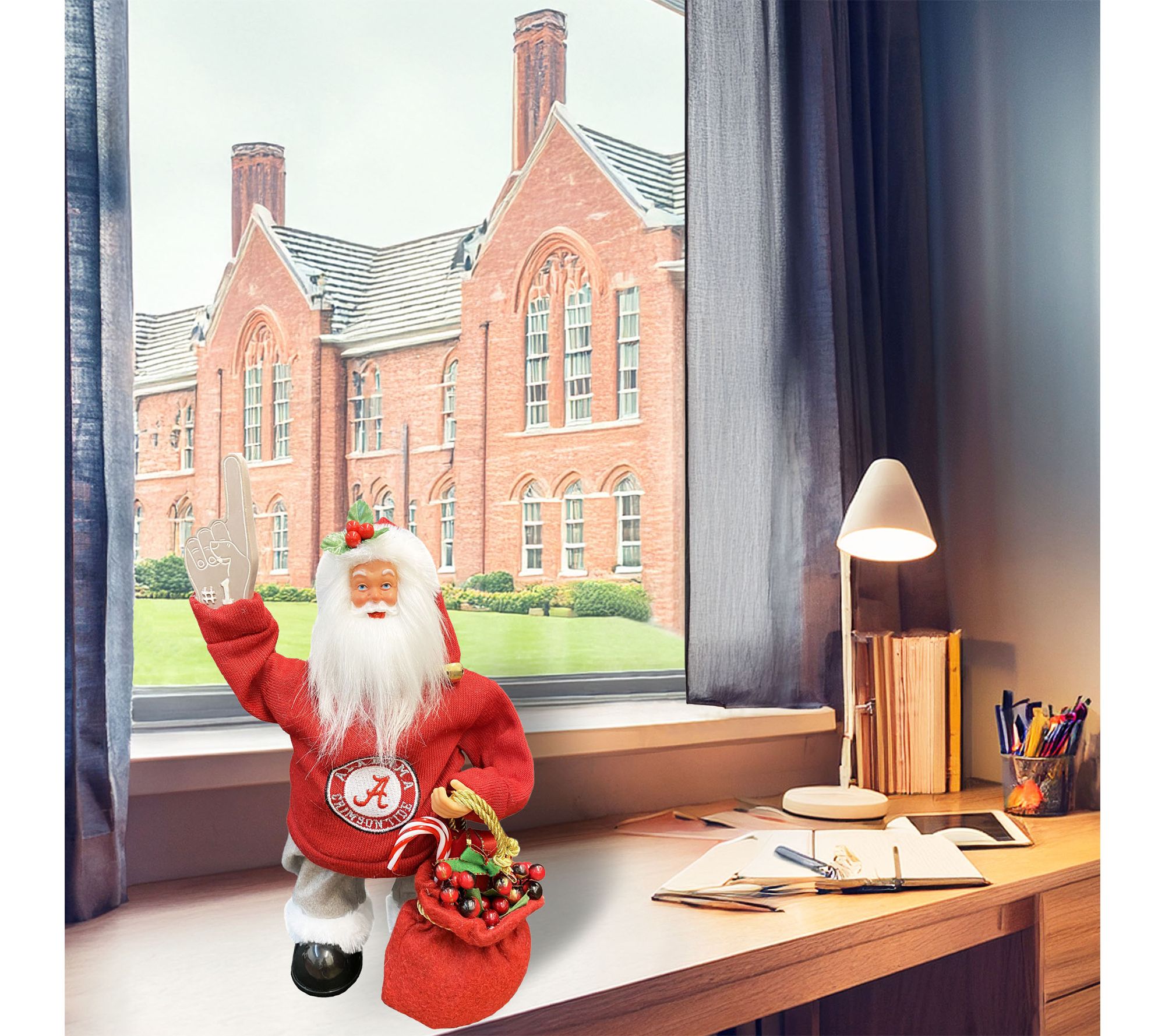 Santa's Workshop 12" Collegiate Animated/Musical Santa