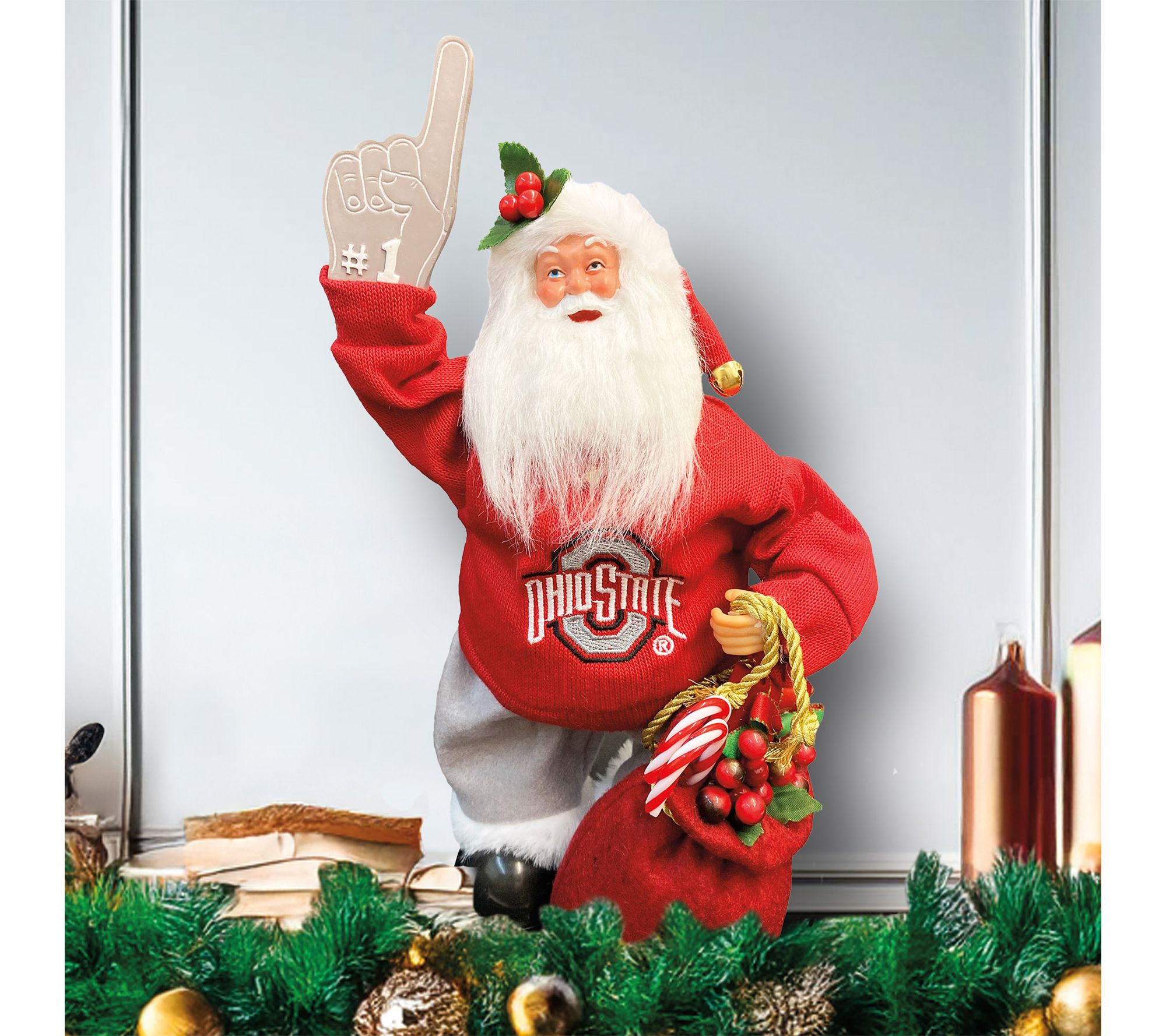 Santa's Workshop 12" Collegiate Animated/Musical Santa