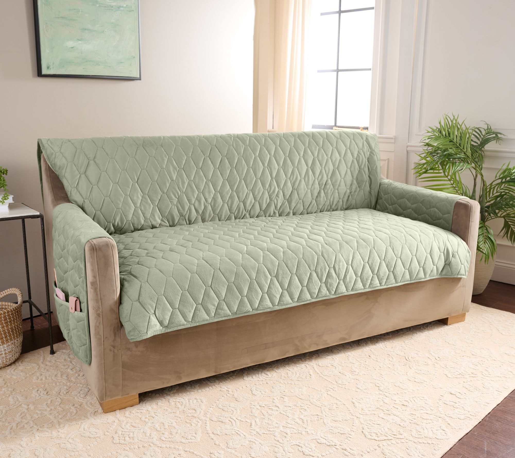 "As Is" Home Reflections Micromink Pin-Sonic Sofa Cover