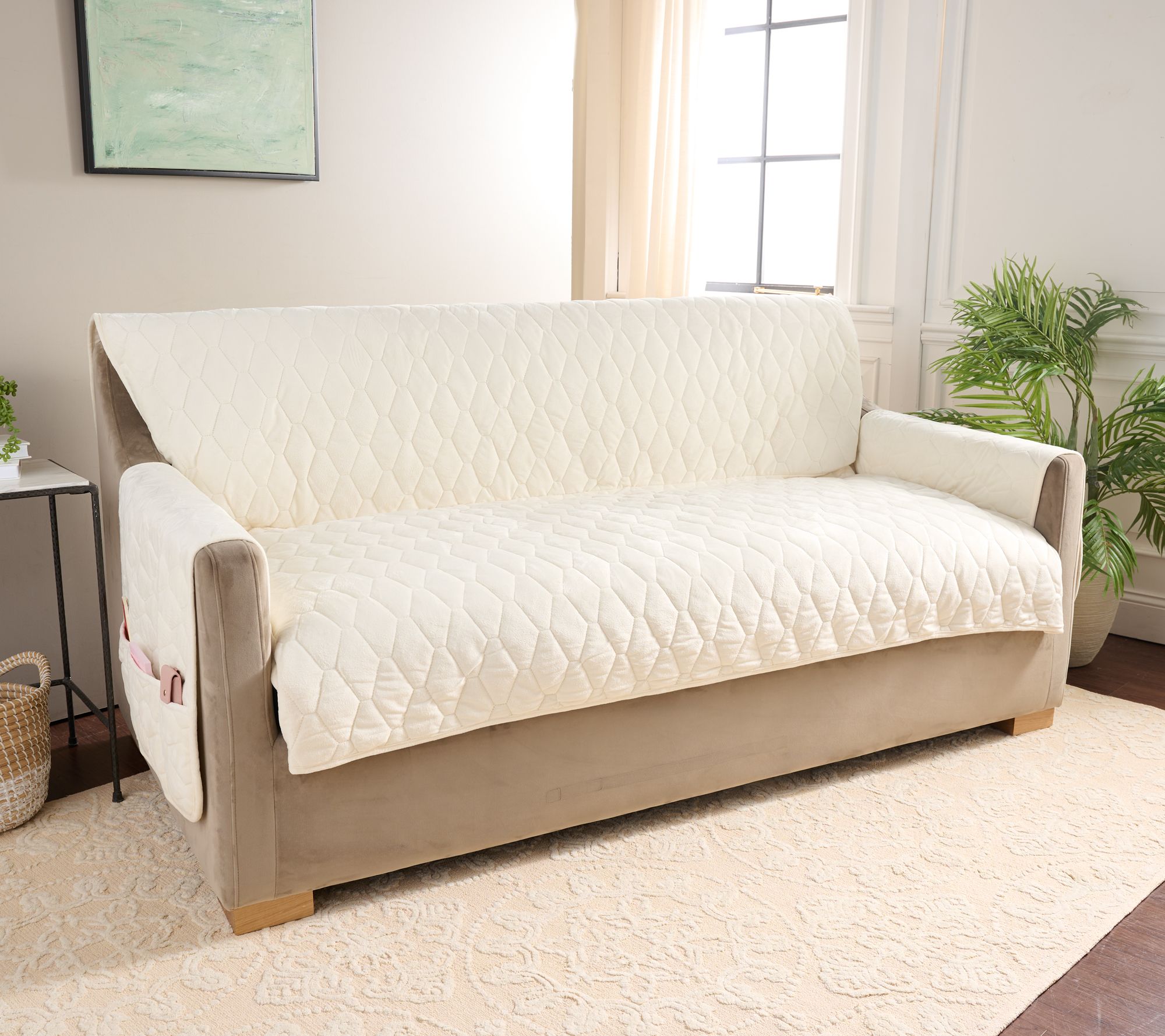 "As Is" Home Reflections Micromink Pin-Sonic Sofa Cover