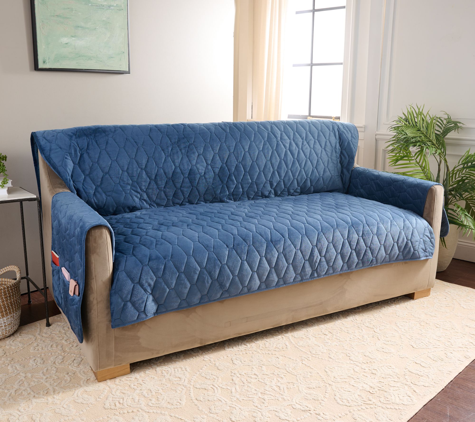 "As Is" Home Reflections Micromink Pin-Sonic Sofa Cover