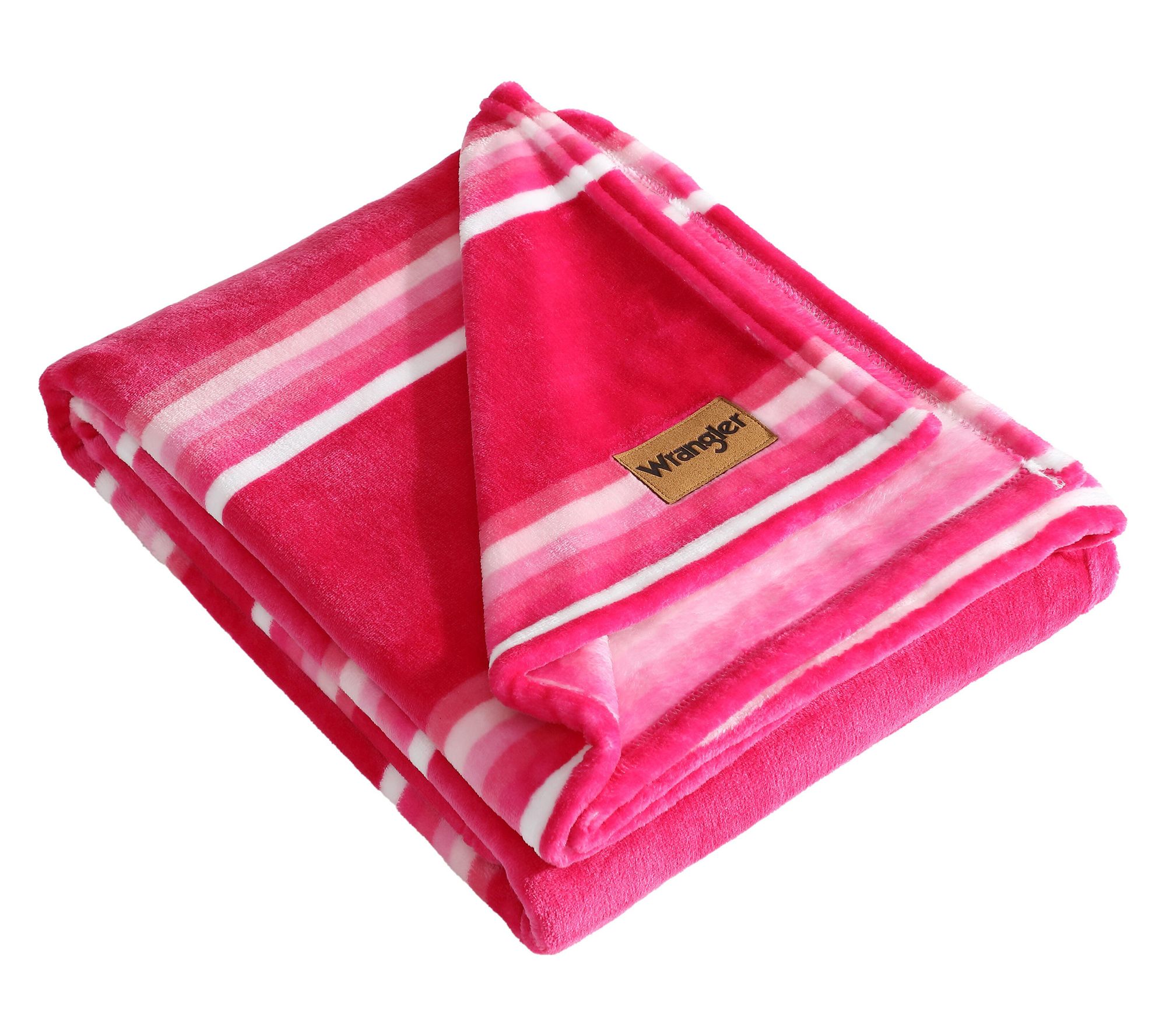 Wrangler Saddle Stripe Pink Ultra Plush Fleece50"X60" Throw