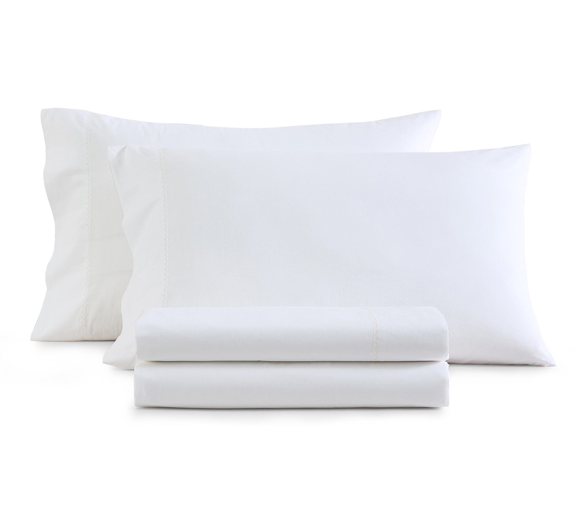 Martha Stewart Lilly Pond Leaf Pink Cotton Queen Sheet Set