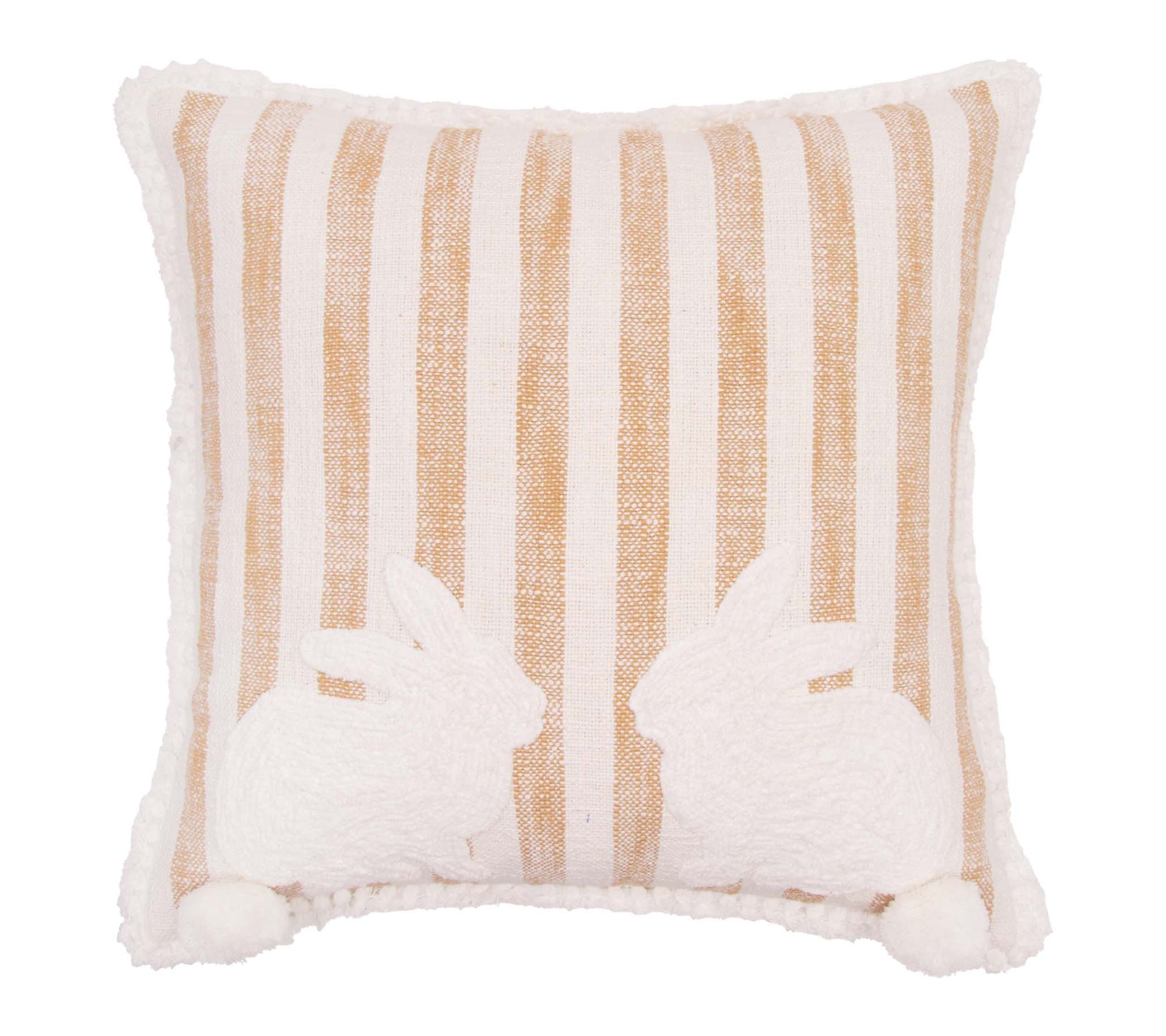 Striped Easter Bunnies hrow Pillow by Valerie