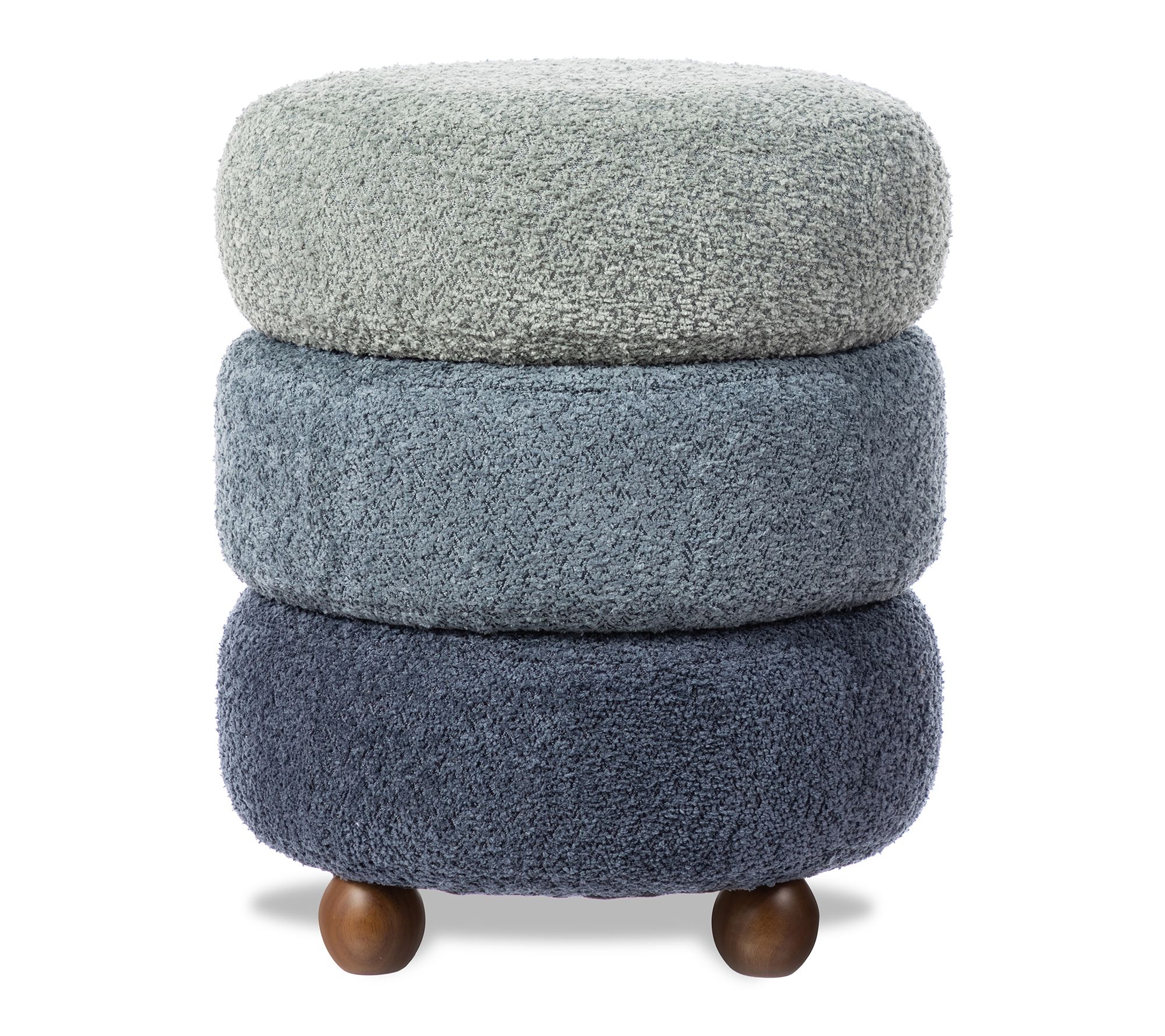 Glitzhome Modern Gradient Upholstered Storage O ttoman/Stool