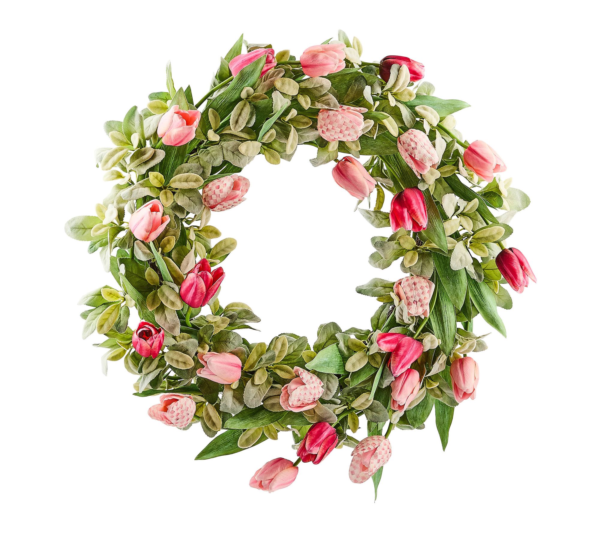 MacKenzie-Childs Rosy Check Tulip 28" Wreath