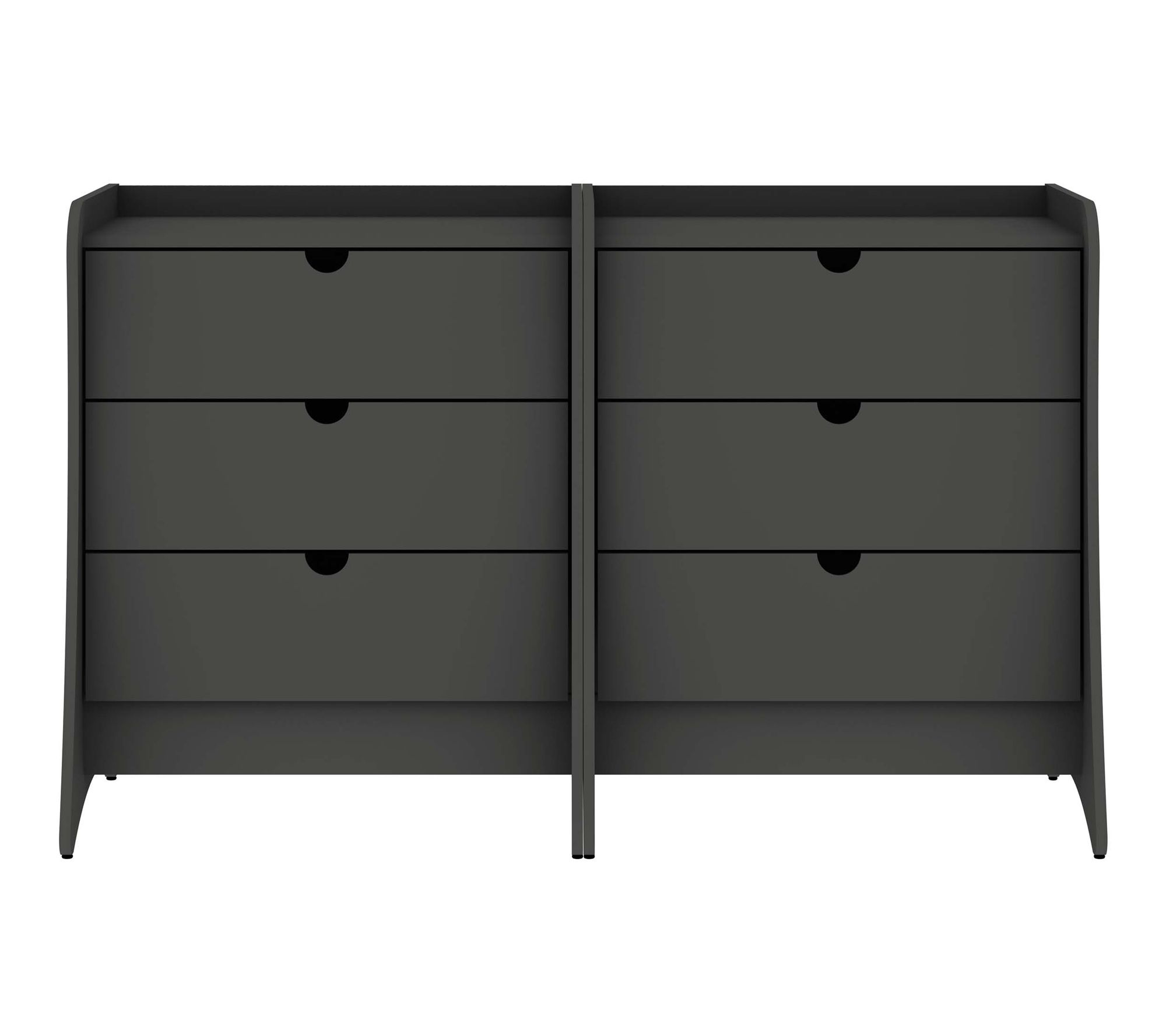 Manhattan Comfort Coney 28" Nightstand (3-Drawer) - Set of 2