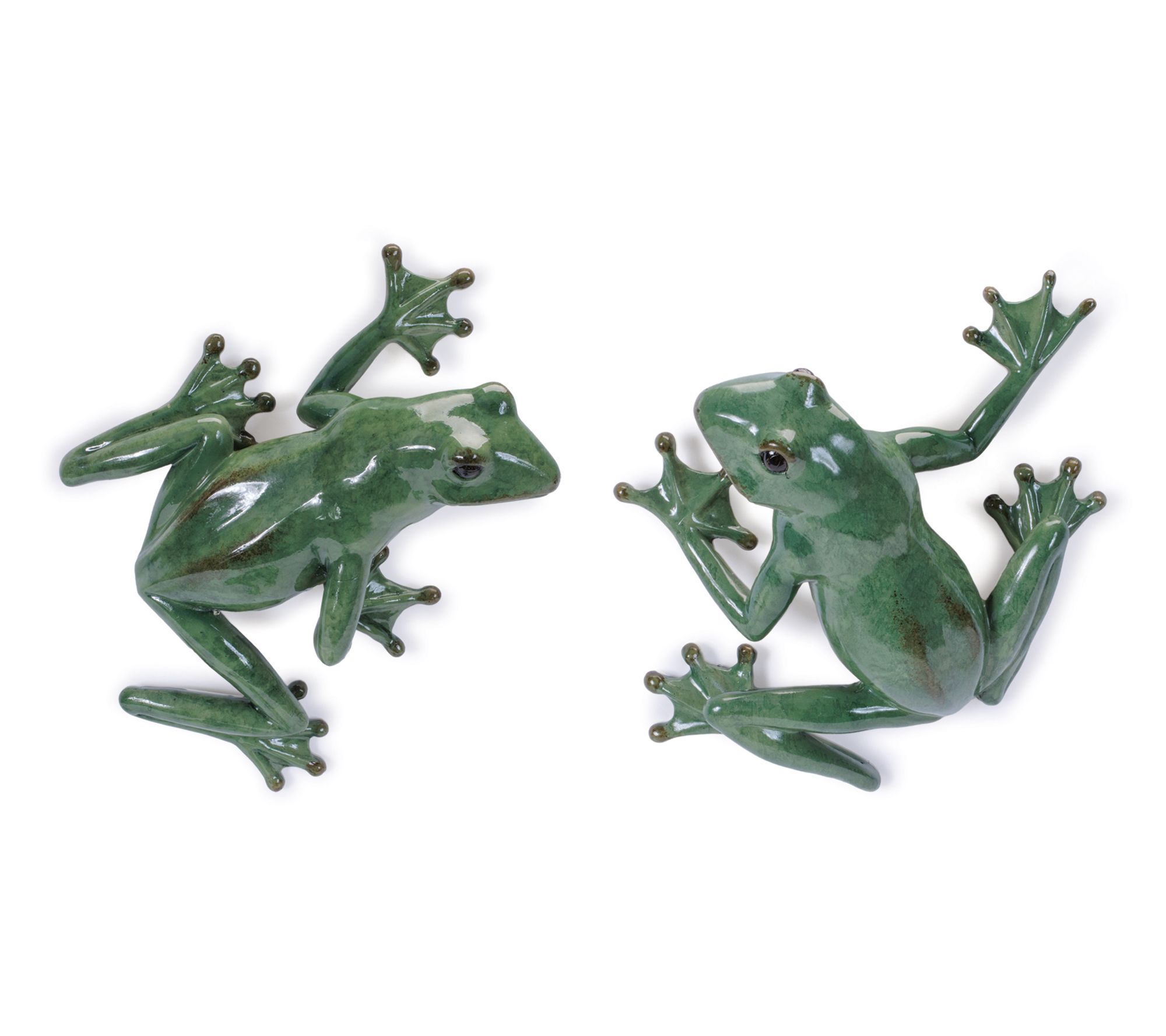 Melrose International Stone Garden Frog Wall Accent (Set of 2)