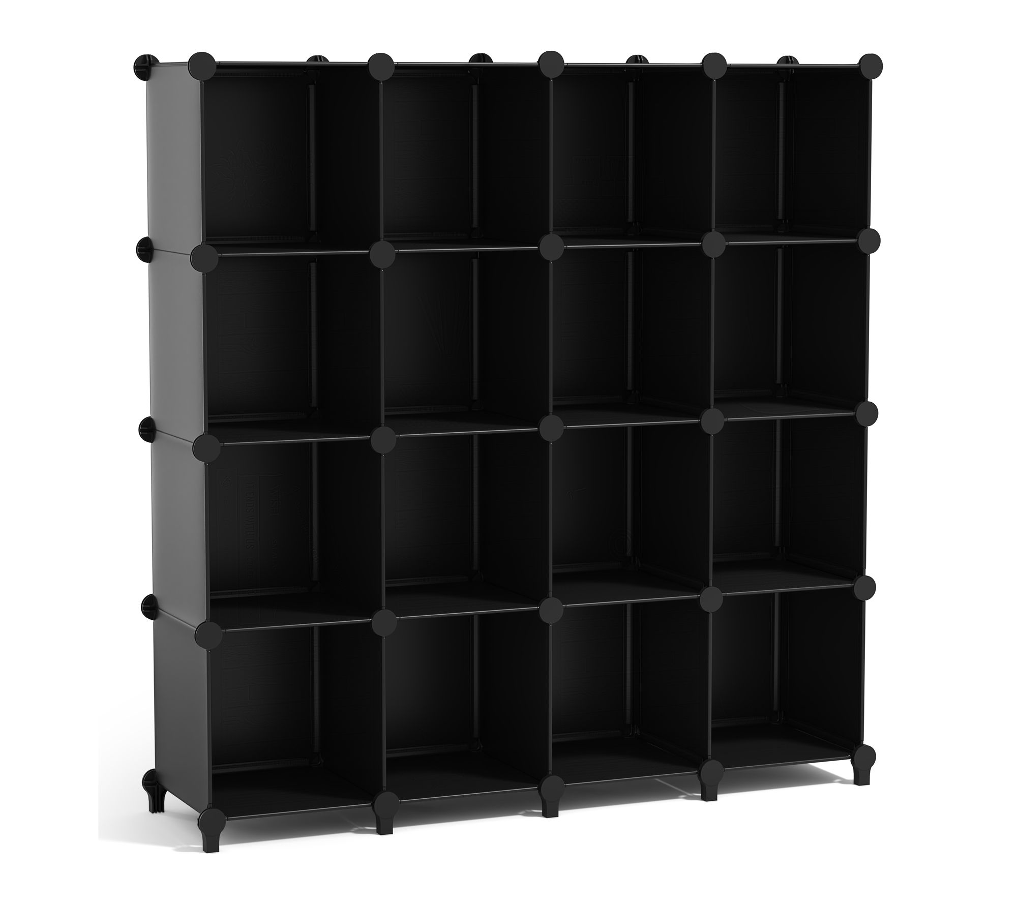 Sorbus Cube Storage Organizer Cubby Shelf â   Set of 16, Black