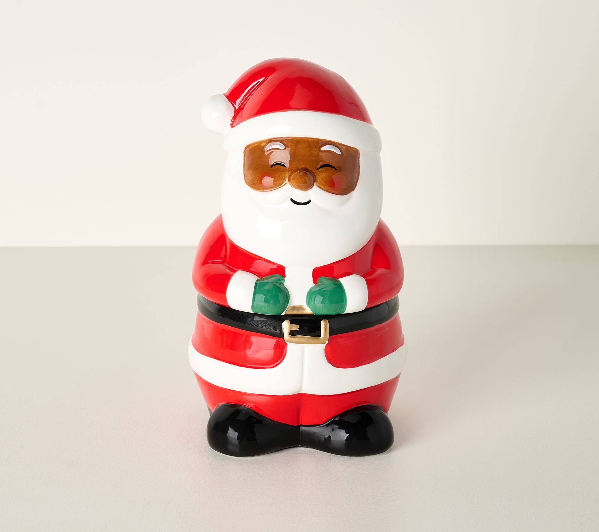 HomeWorx by Slatkin + Co. 14oz Ceramic Santa Filled Candle | QVC