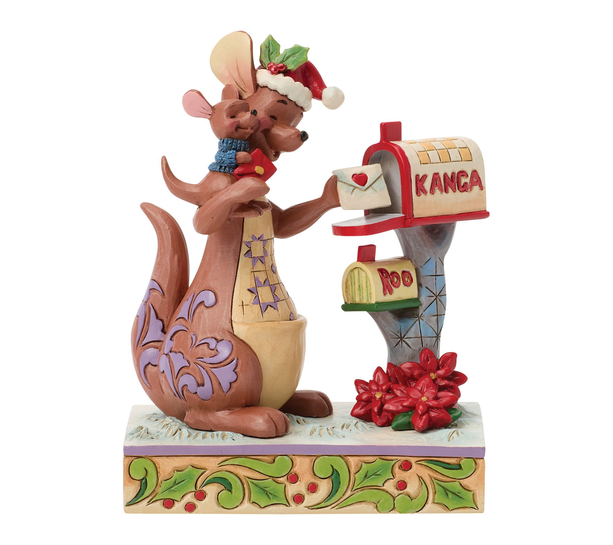 Jim Shore Disney Traditions Kanga & Roo Christmas Figurine 5"